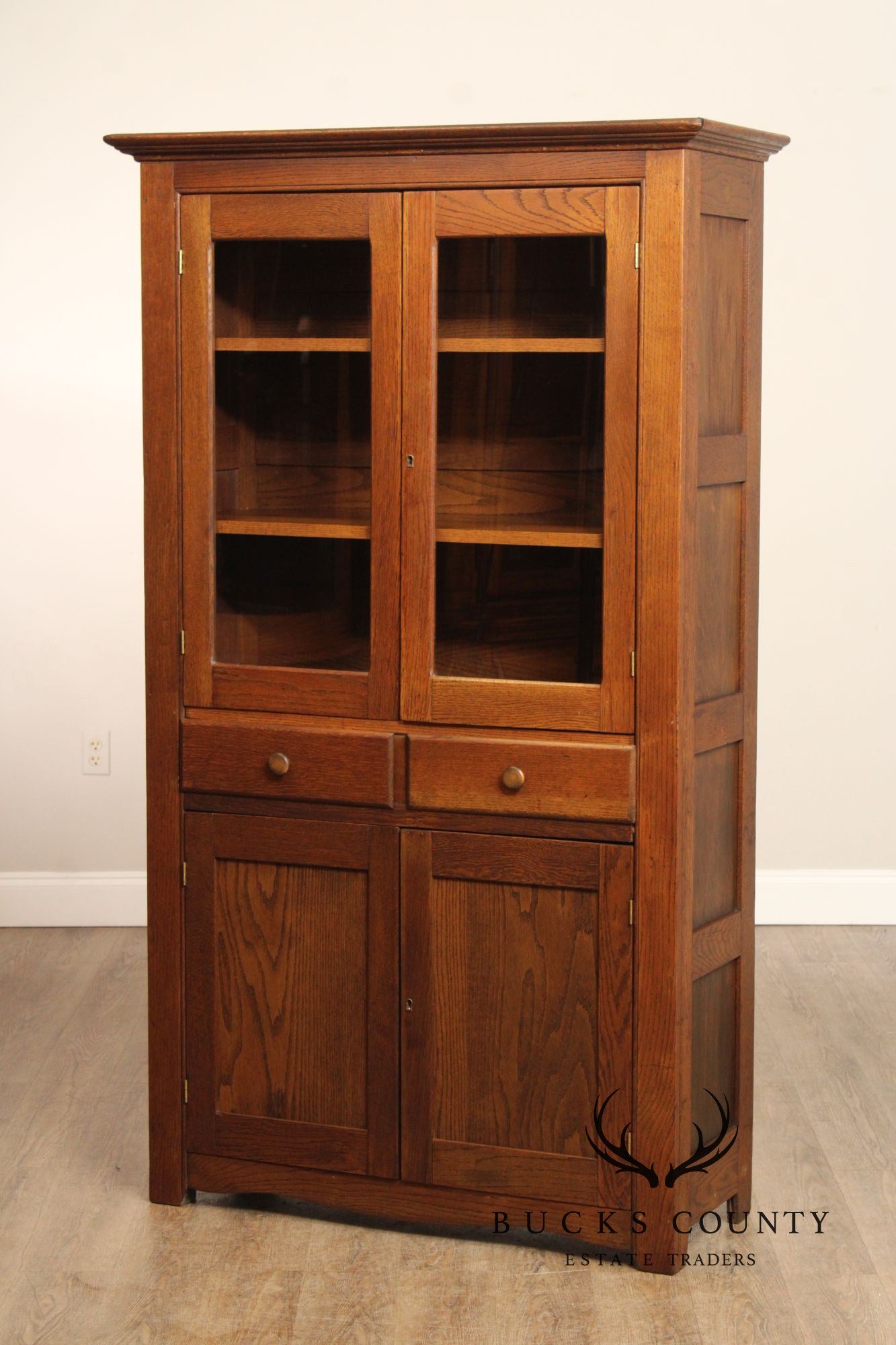Vintage Oak Kitchen Flatwall Cabinet