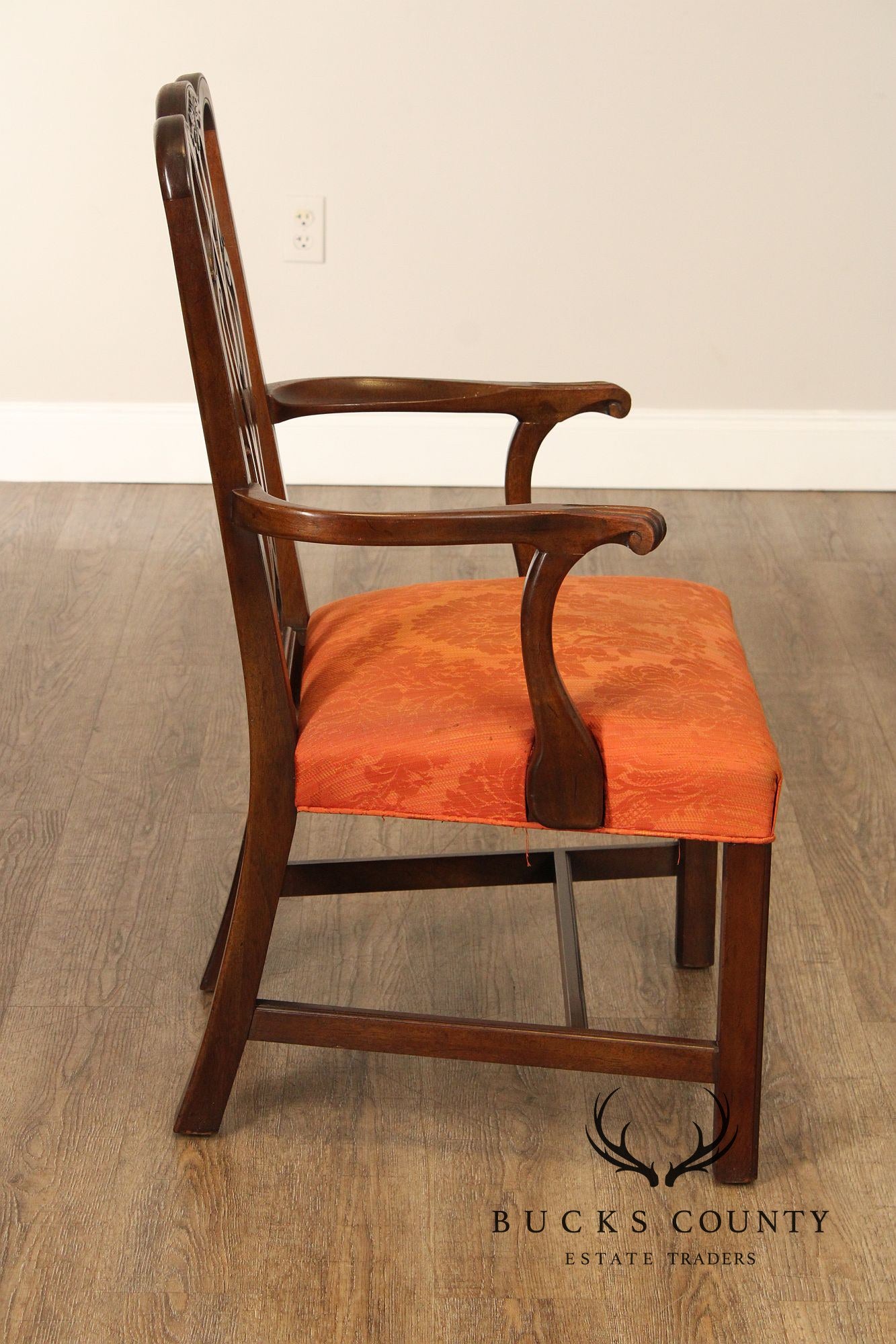 Henredon Chippendale Style Vintage Set of Six Mahogany Dining Chairs