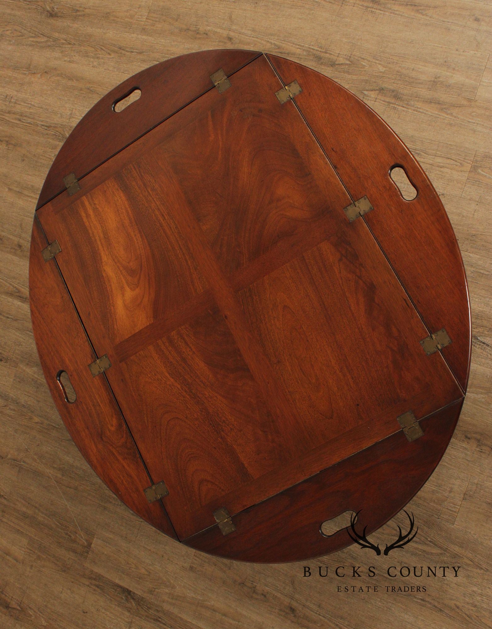 Vintage English Mahogany Butler's Tray Coffee Table