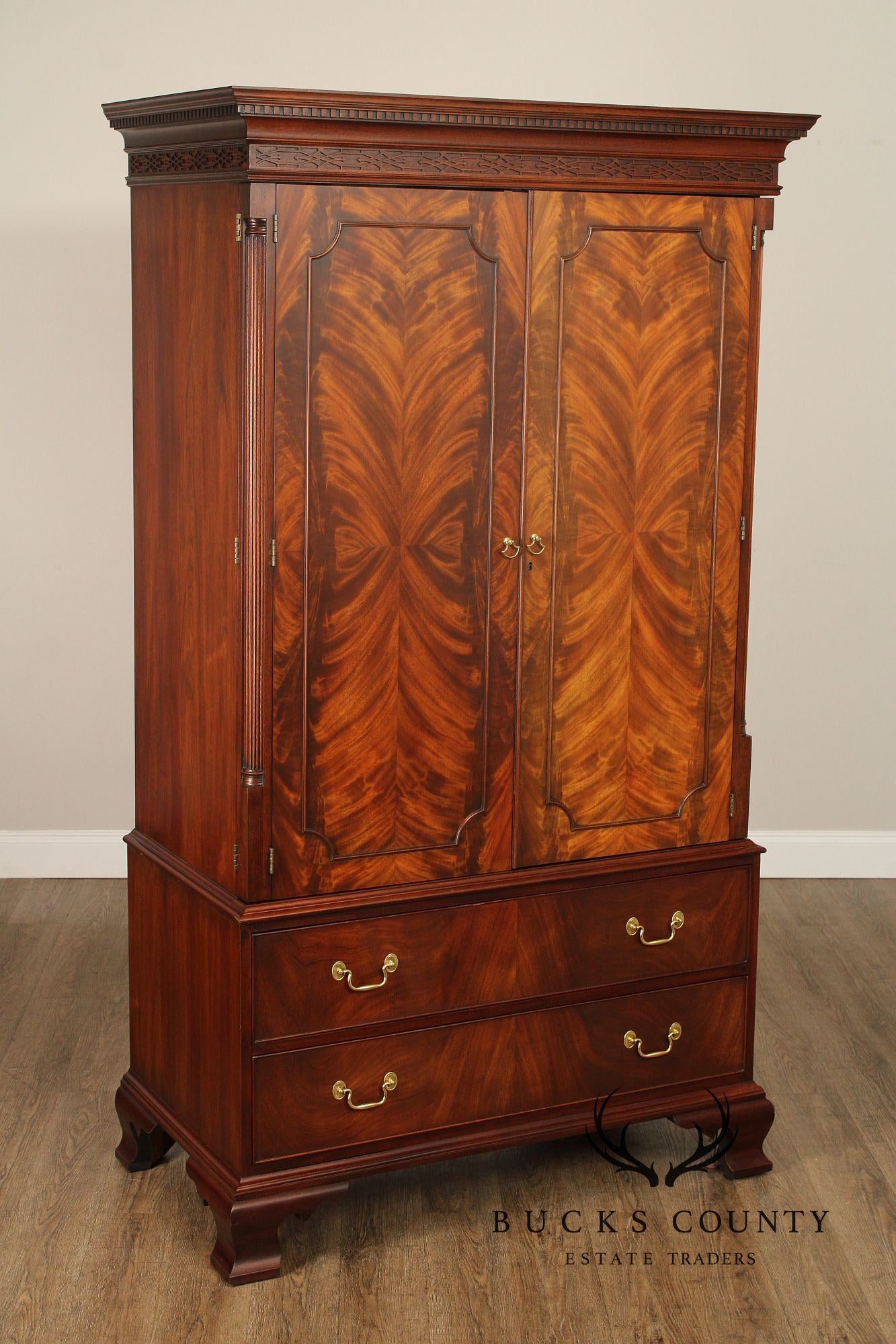 Henkel Harris Mahogany Entertainment Armoire
