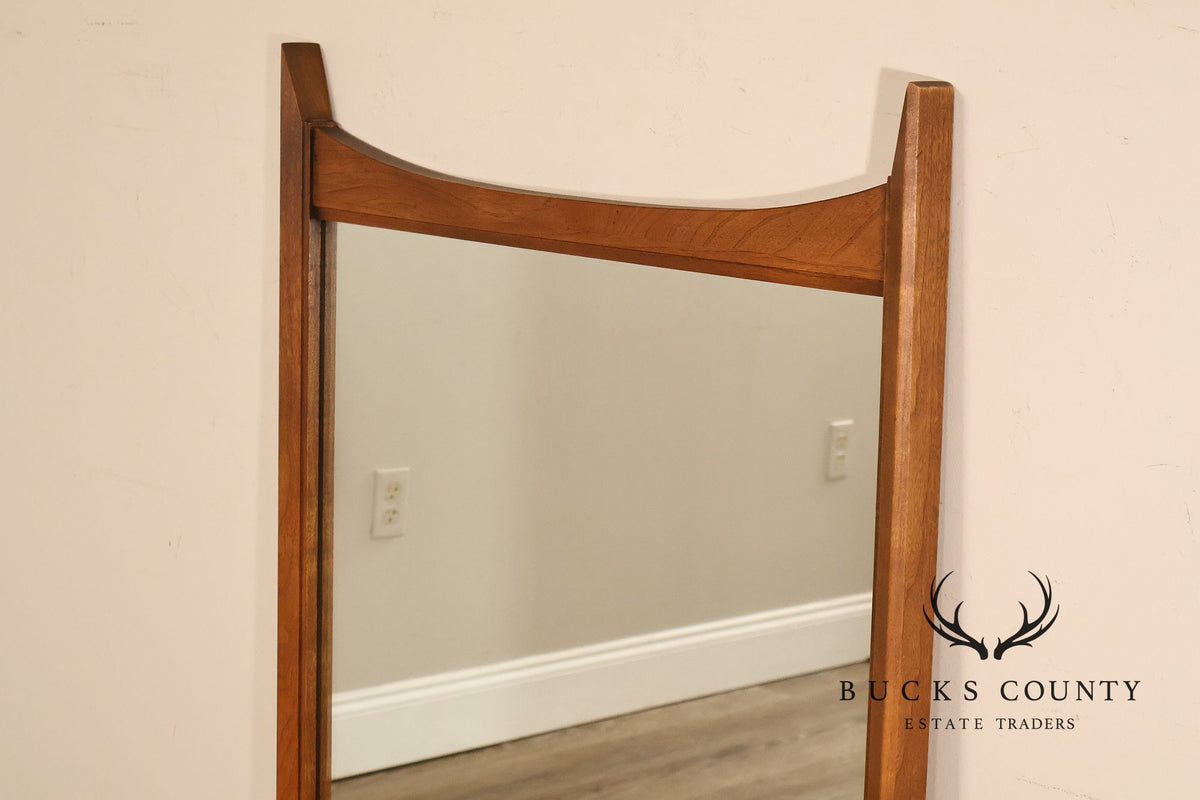 Lane Mid Century Modern Walnut Wall Mirror
