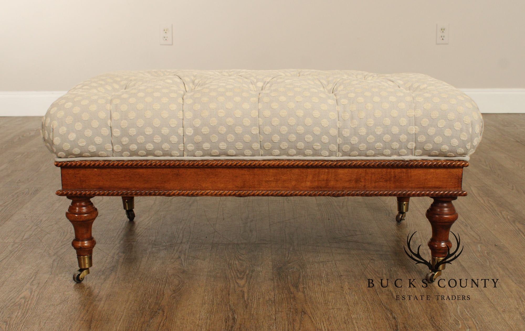 English Regency Style Tufted Ottoman