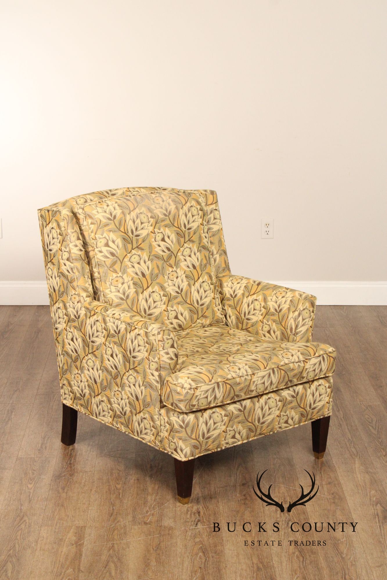 Vintage Pair of Upholstered Lounge Armchairs