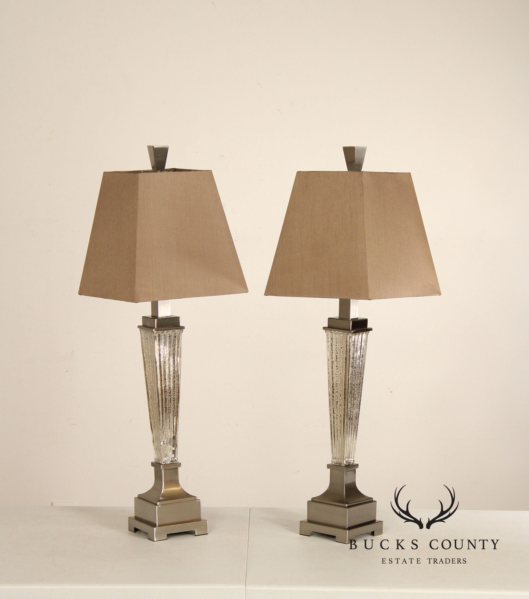 Uttermost Art Deco Style Pair of 'Canino' Table Lamps