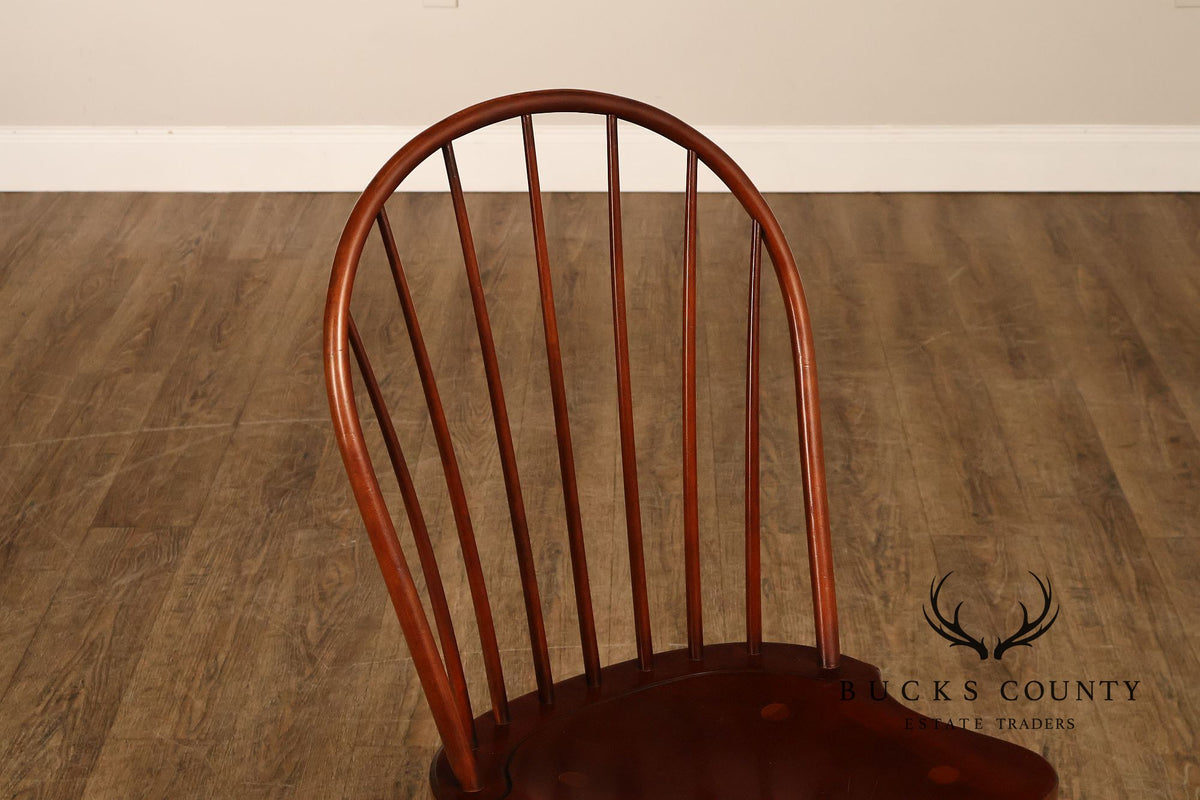 Frederick Duckloe & Bros Pair of Cherry Windsor Side Chairs
