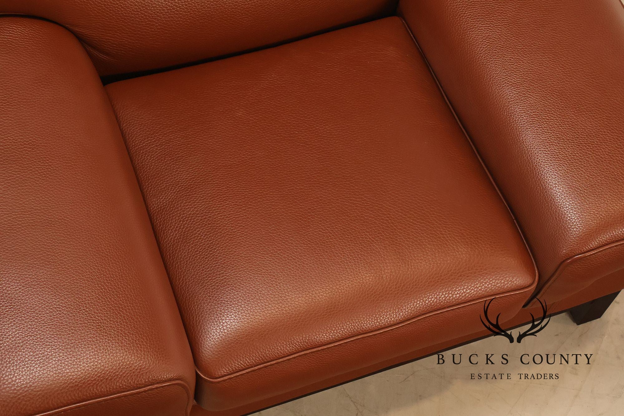 Formenti Pair of Italian Leather Lounge Chairs