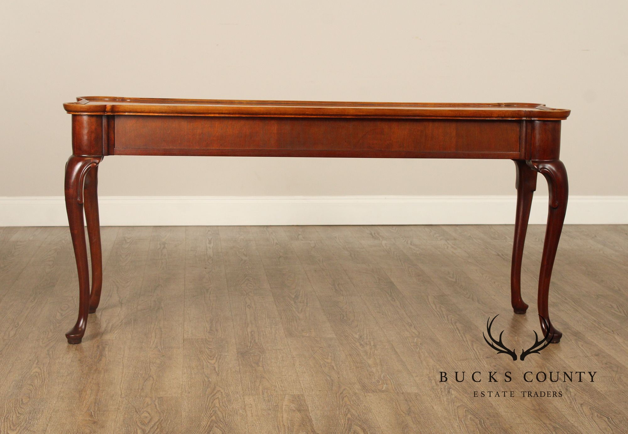 Georgian Style Burl Wood Console Table By Hekman