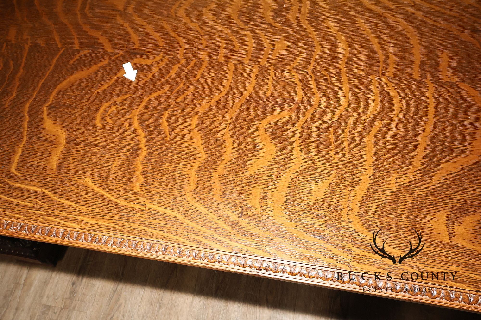 Victorian Carved Oak Library Table With Griffin Supports