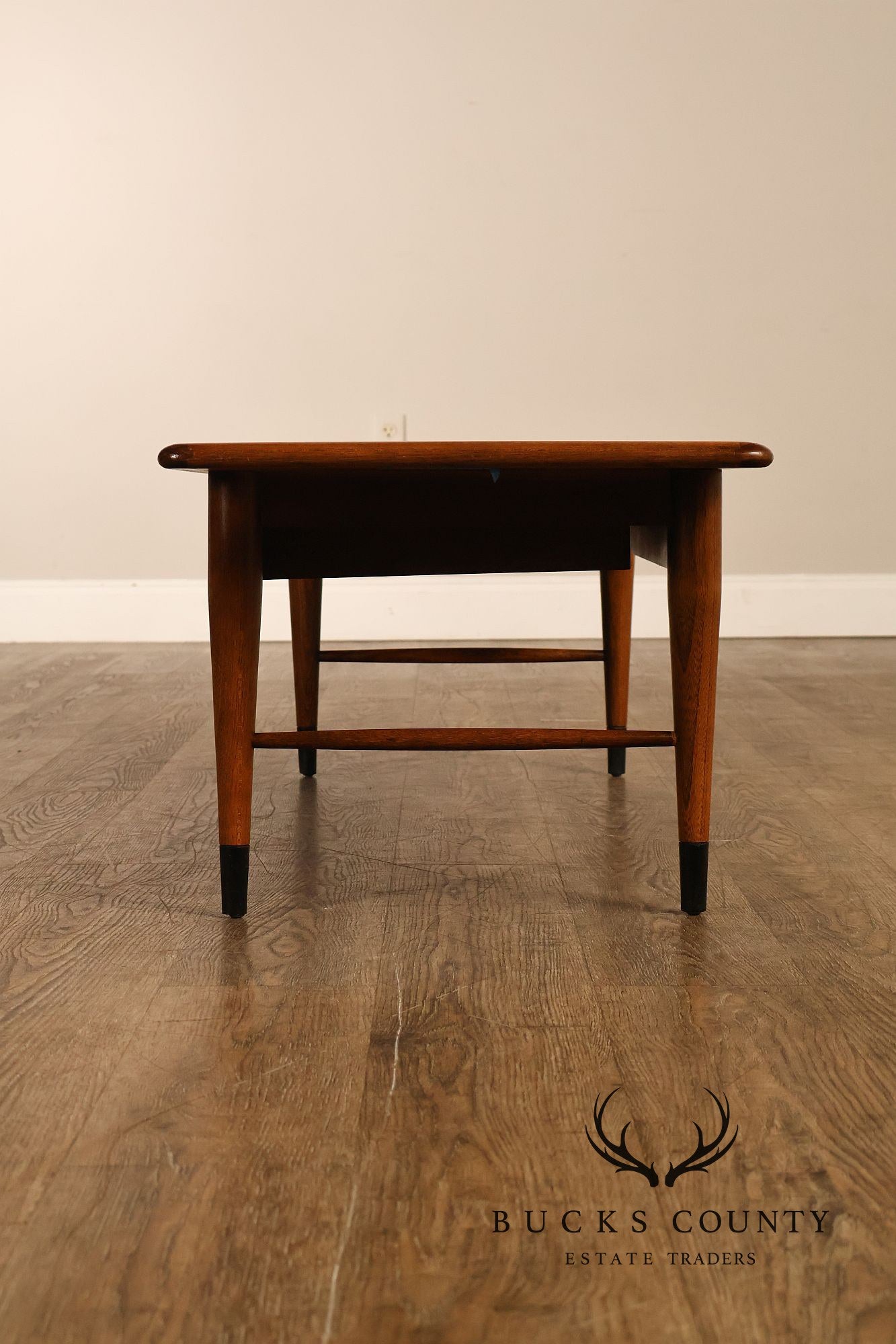 Lane Acclaim Mid Century Modern Walnut Single Drawer Rectangular Coffee Table