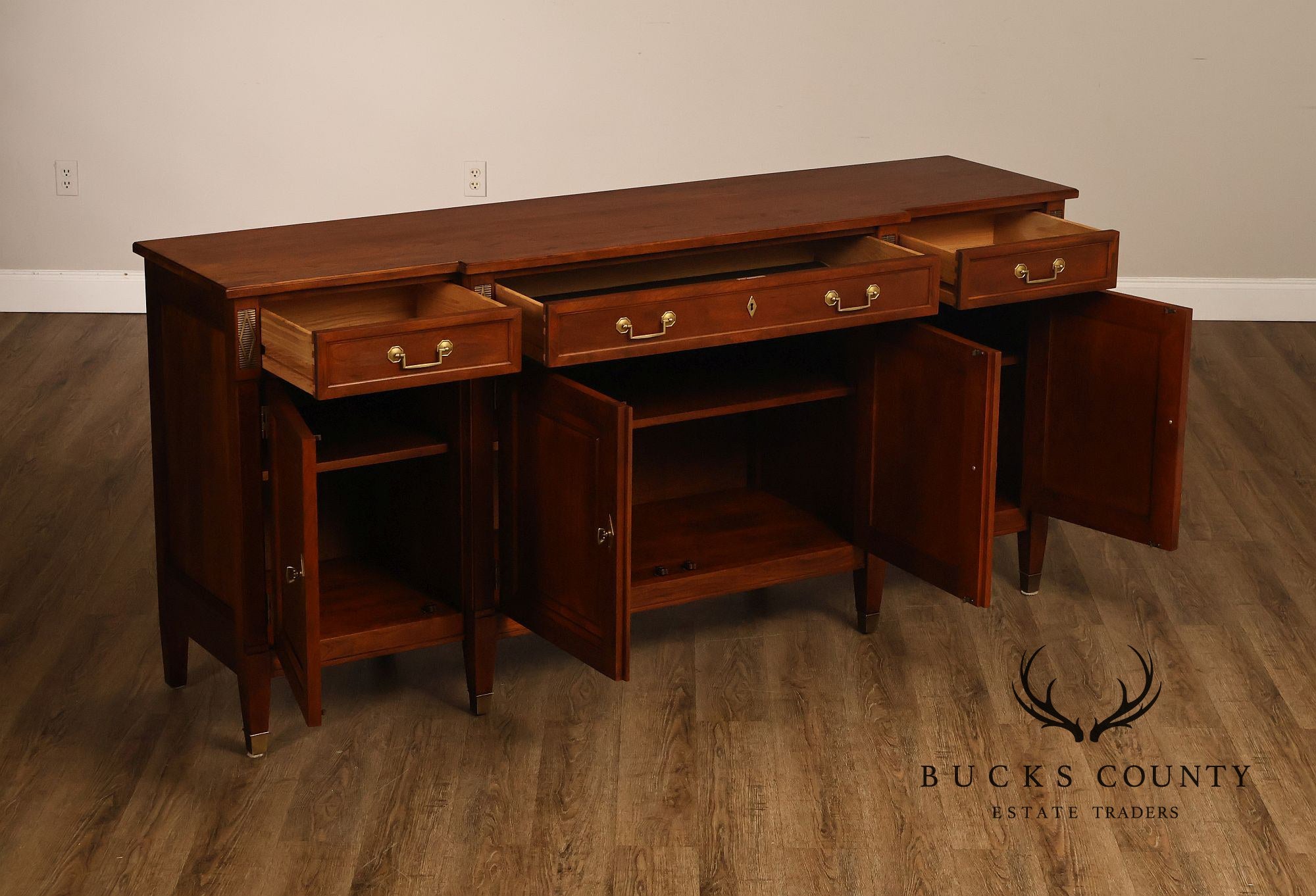 Stickley Directoire Style Cherry Four-Door Buffet Sideboard