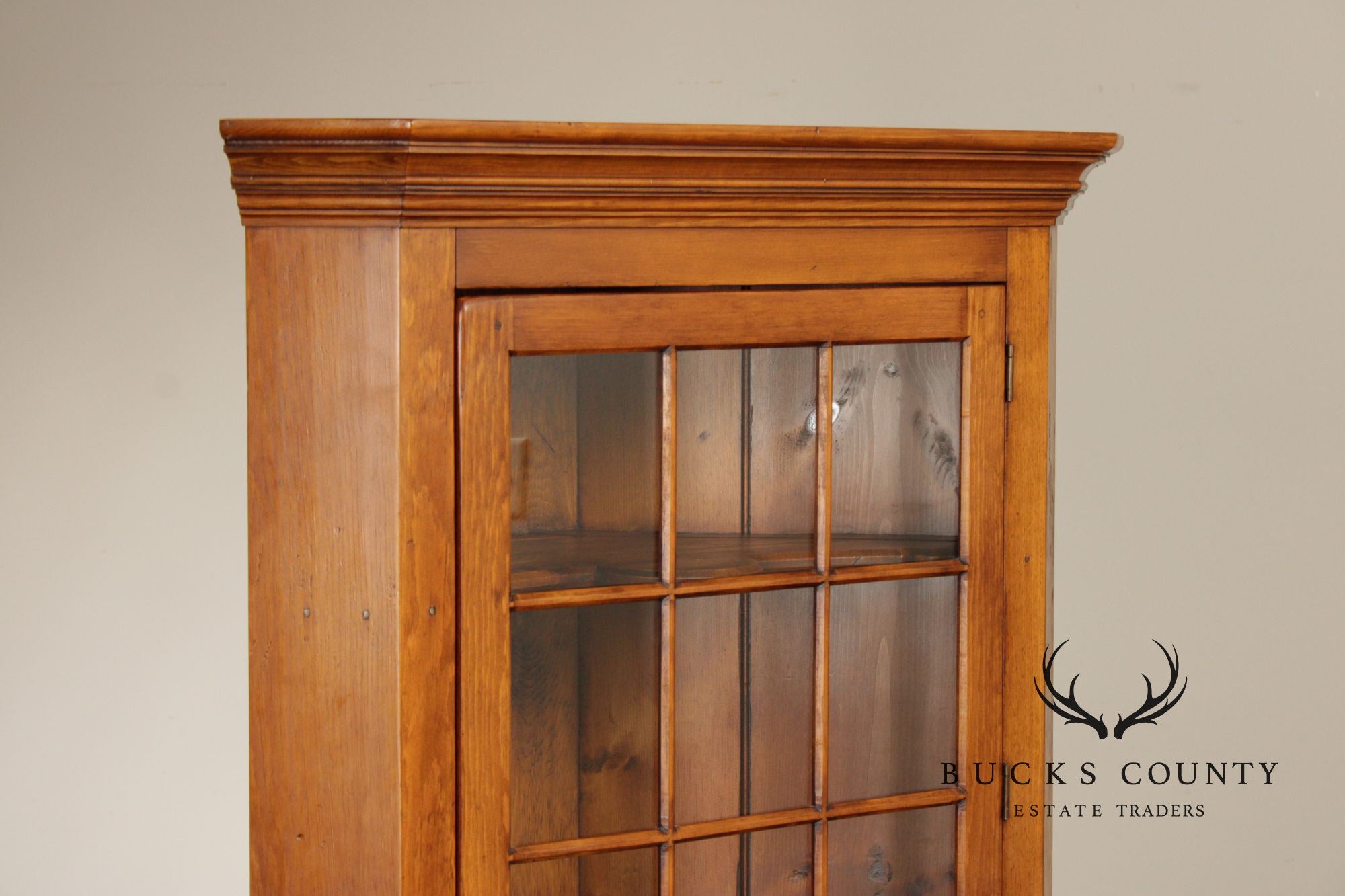 Custom Crafted Solid Pine Farmhouse Corner Cabinet