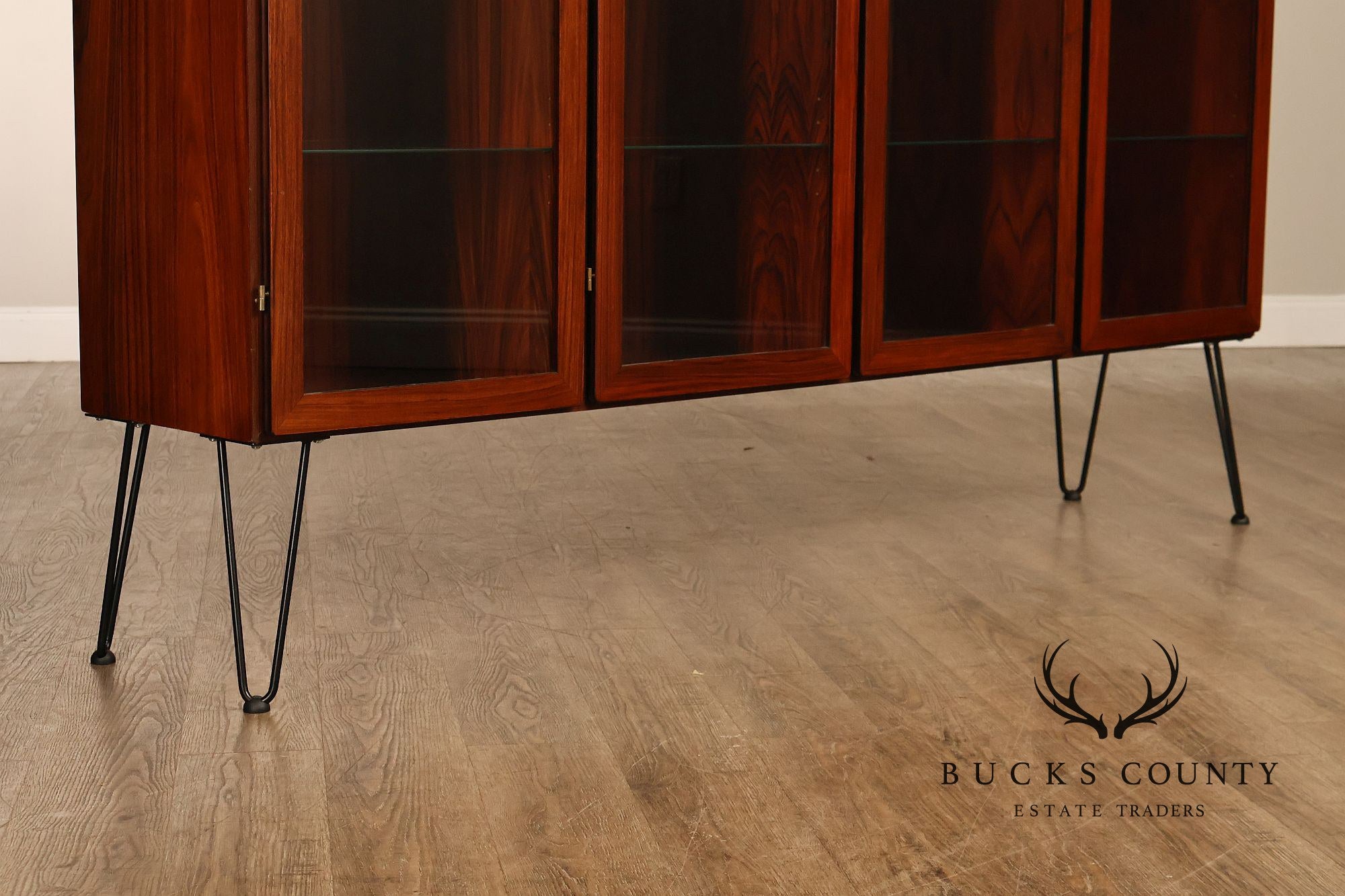 Skovby Danish Modern Four-Door Rosewood Display Bookcase