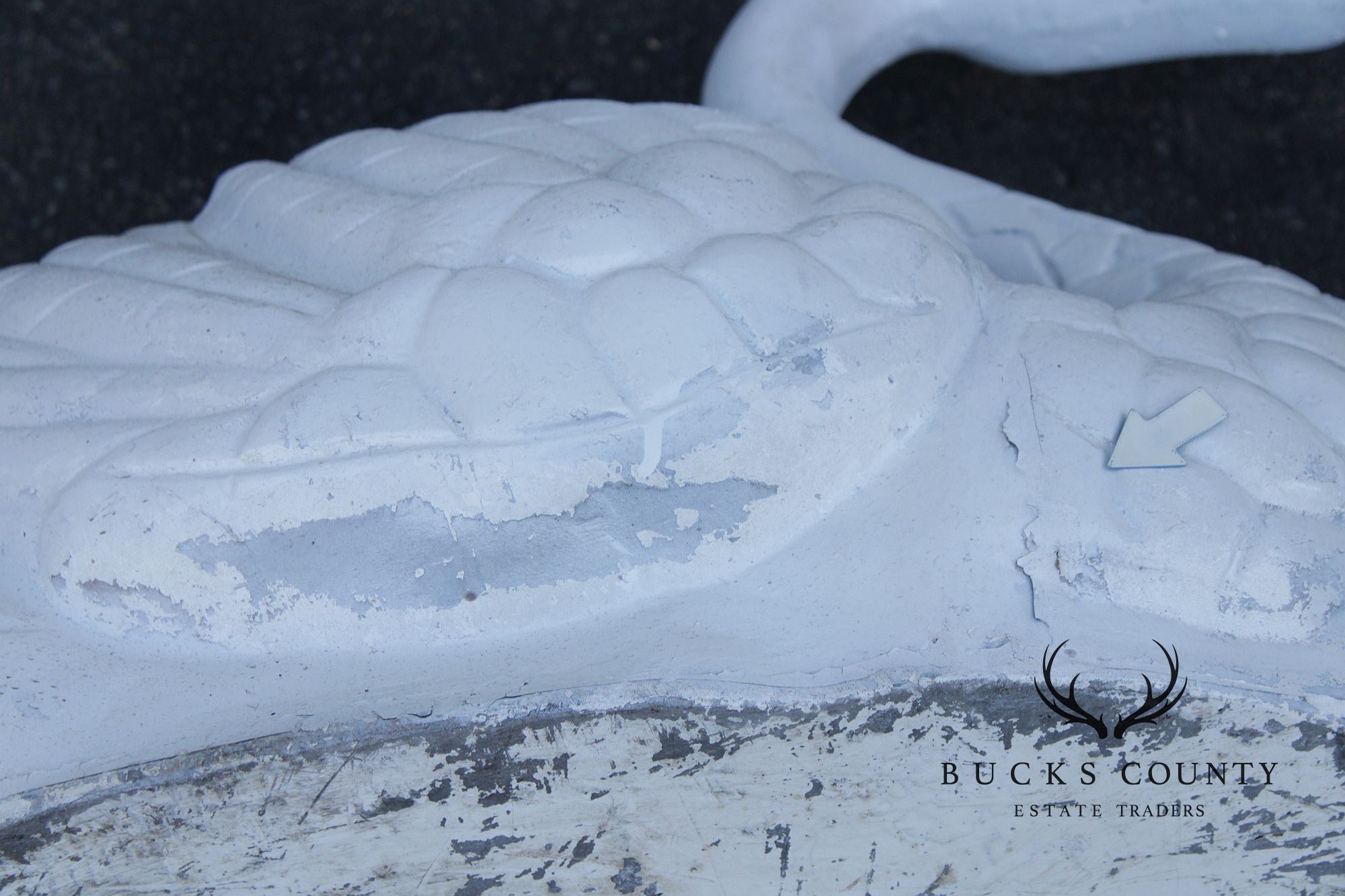 Vintage Cast Metal Swan Garden Planter