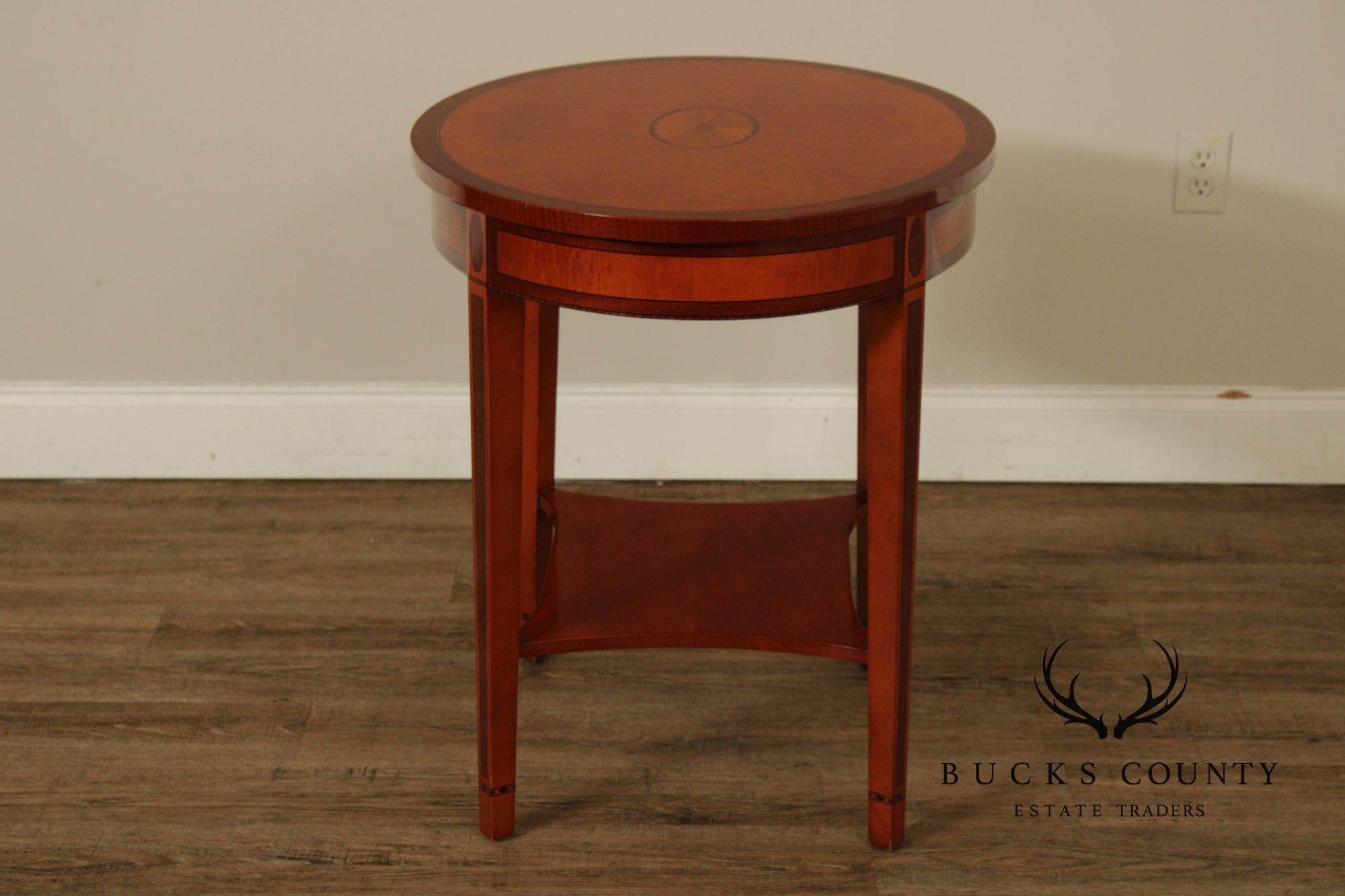 Kindel Federal Style Oval Inlaid End Table
