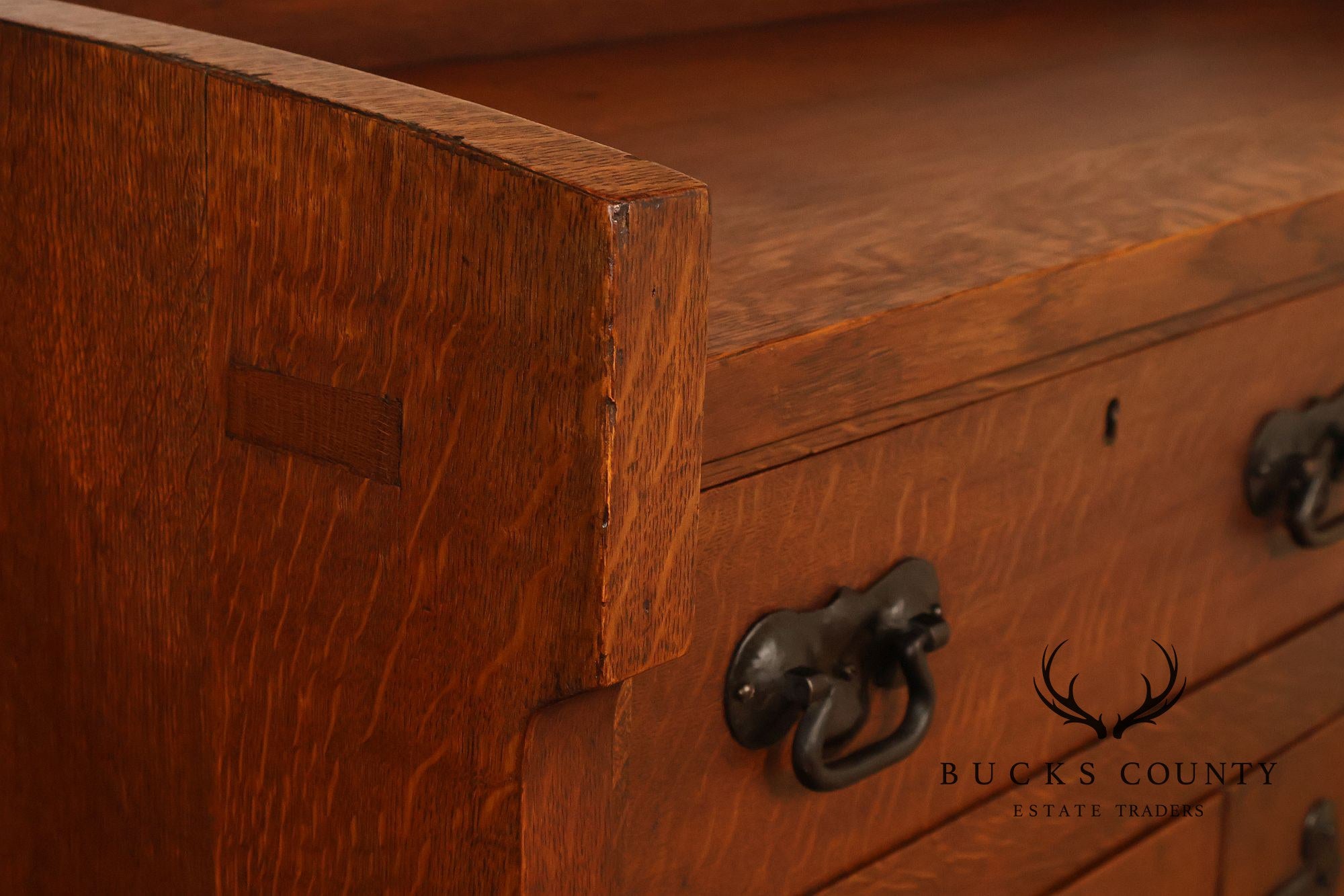 Early Gustav Stickley Arts And Crafts Oak Sideboard Buffet