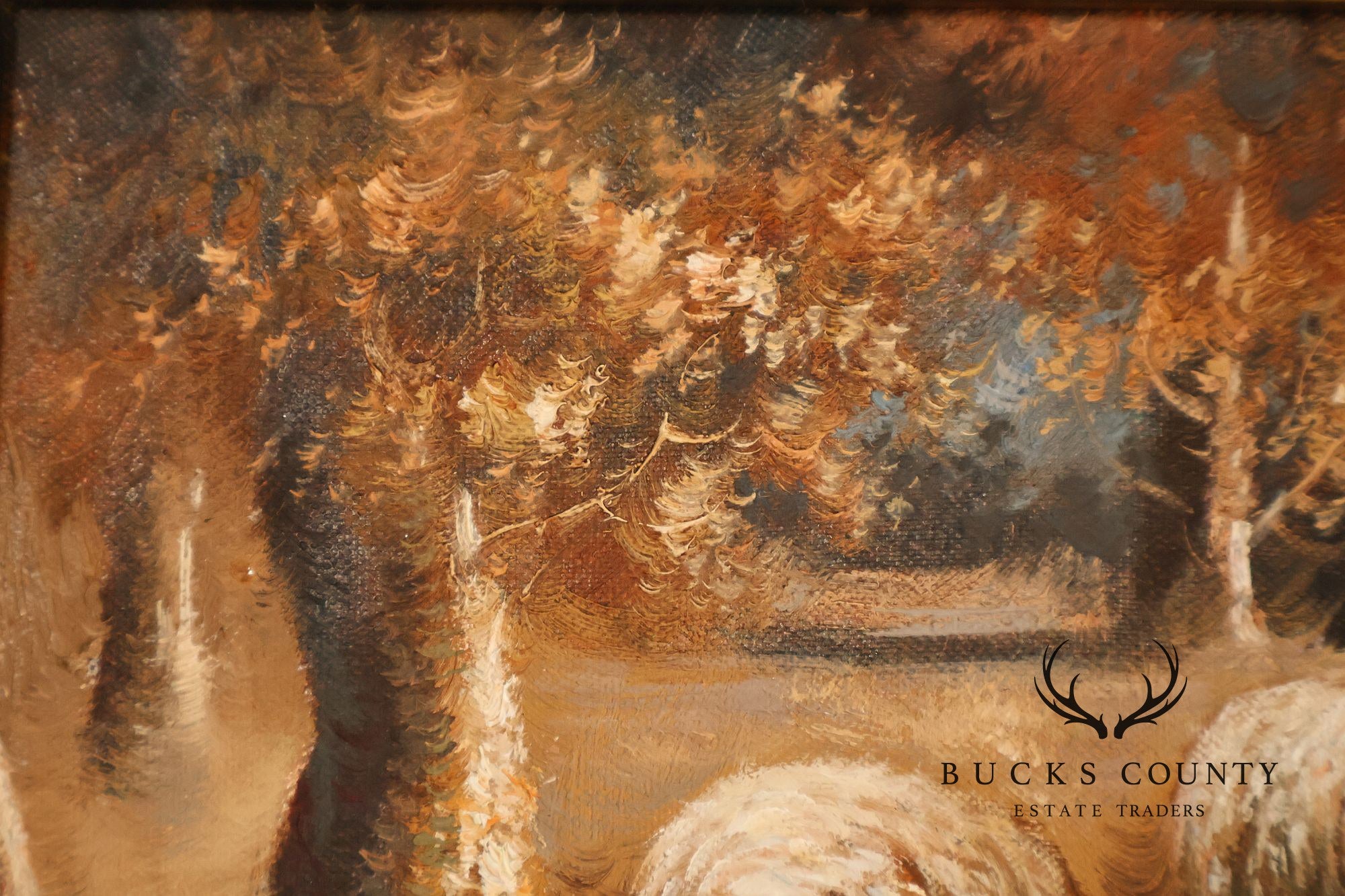 Continental Style Pair of Pastoral Landscape Paintings With Sheep
