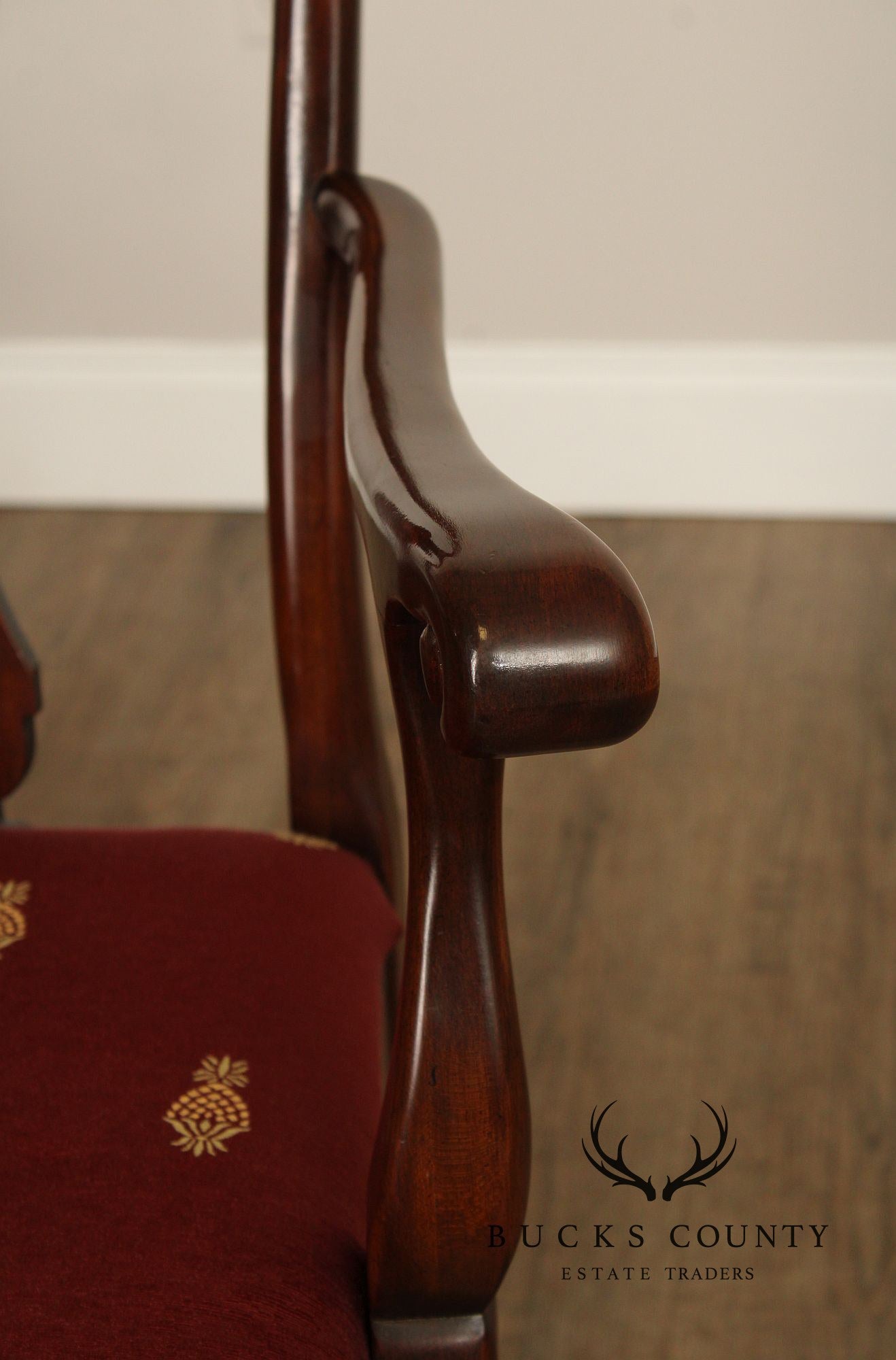 Harden Queen Anne Style Set of Six Cherry Dining Chairs