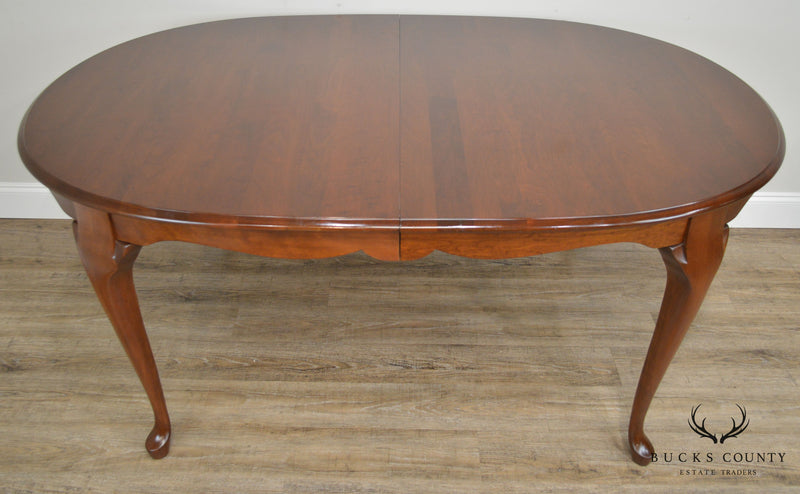 Pennsylvania House Cherry Oval Queen Anne Dining Table with 3 Leaves