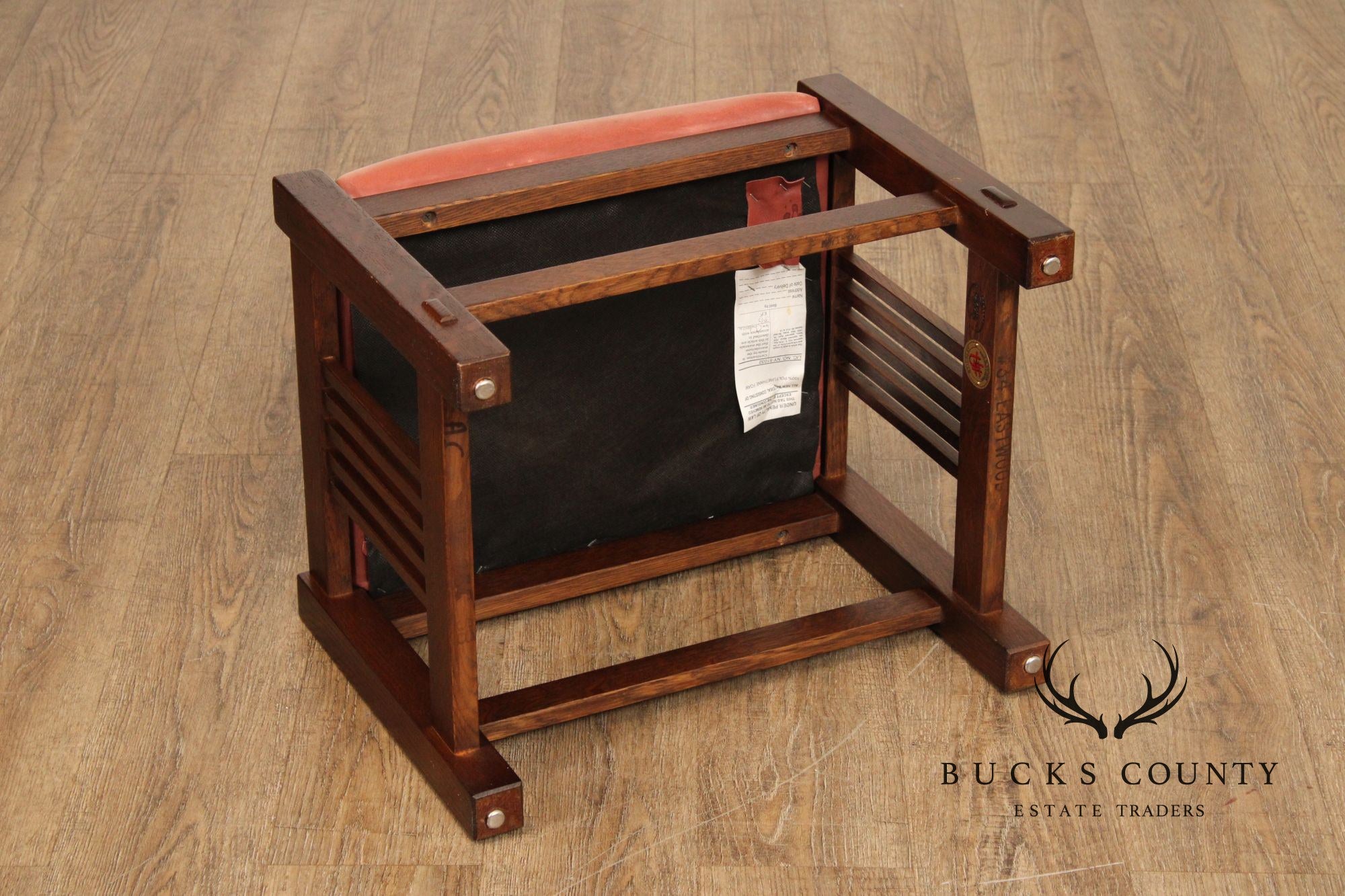 Stickley Mission Collection Oak and Leather Footstool