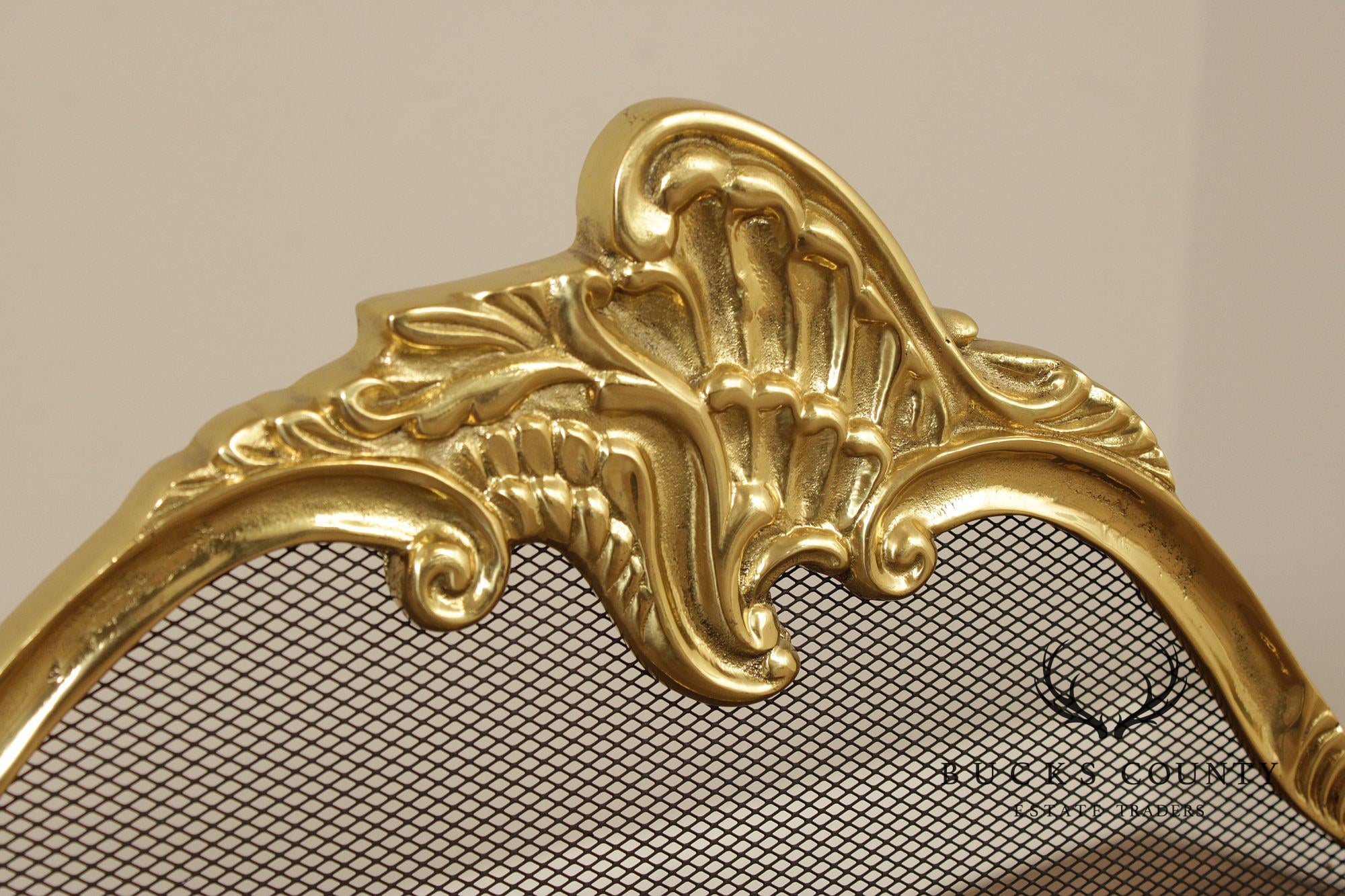 Rococo Style Quality Brass Fireplace Screen