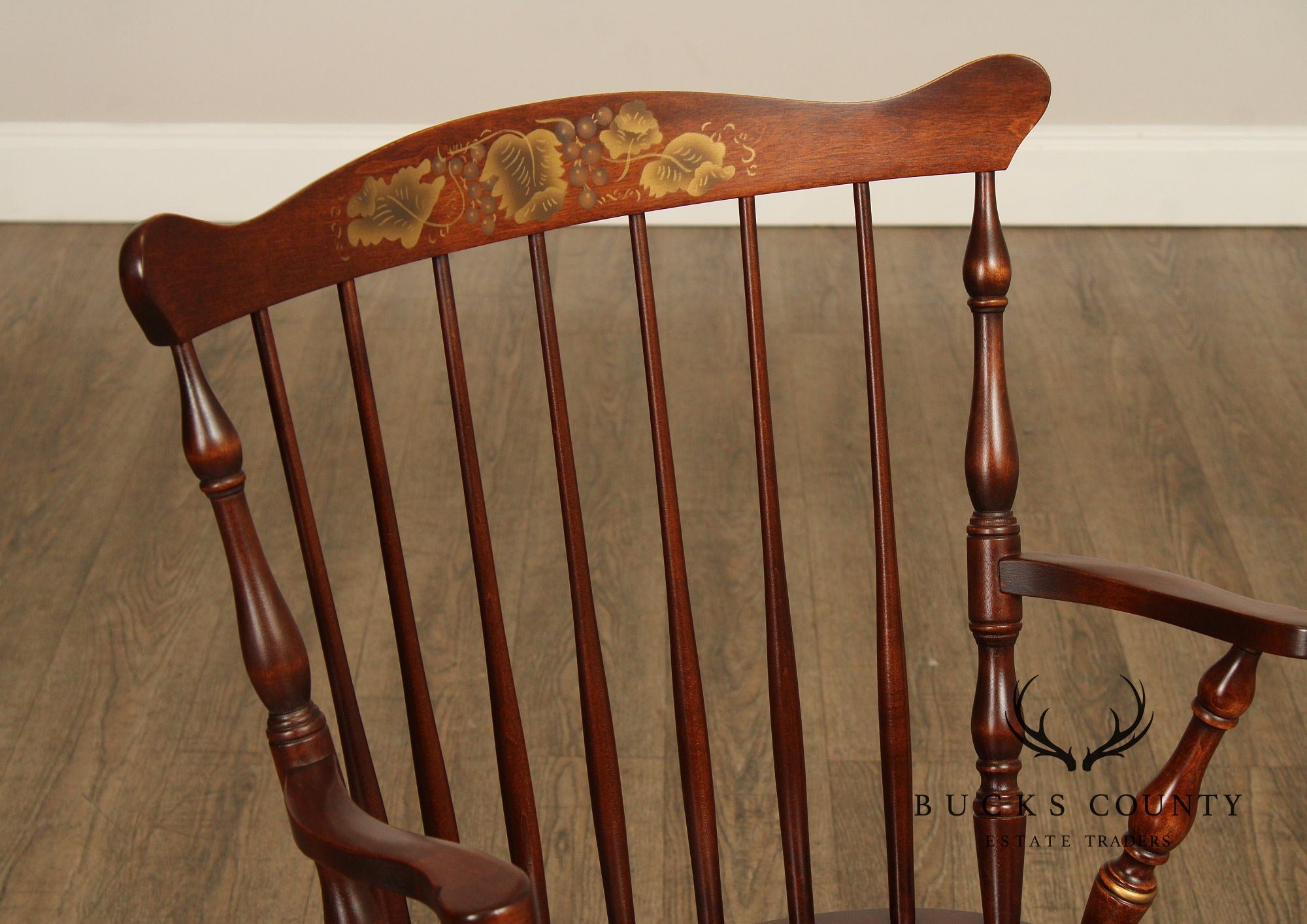 Hitchcock Stencil-Decorated Cherry Windsor Armchair