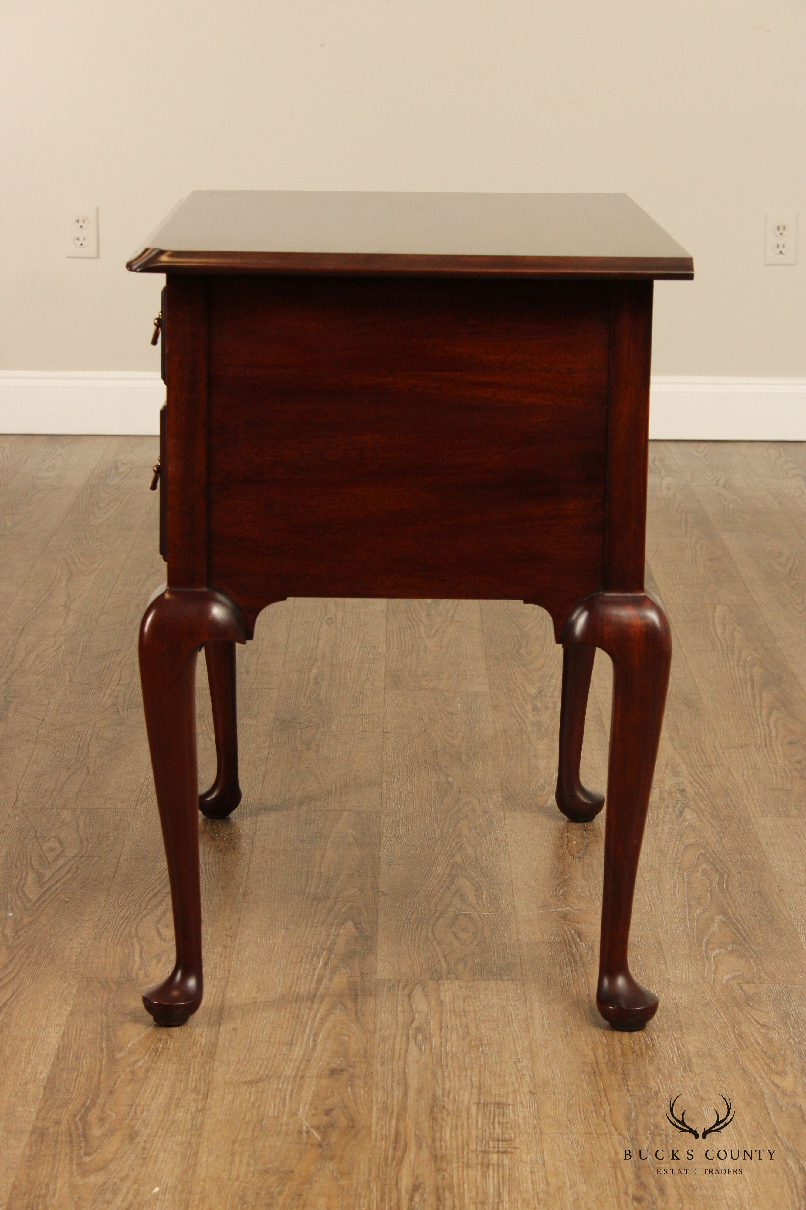 Henkel Harris Queen Anne Style Mahogany Lowboy