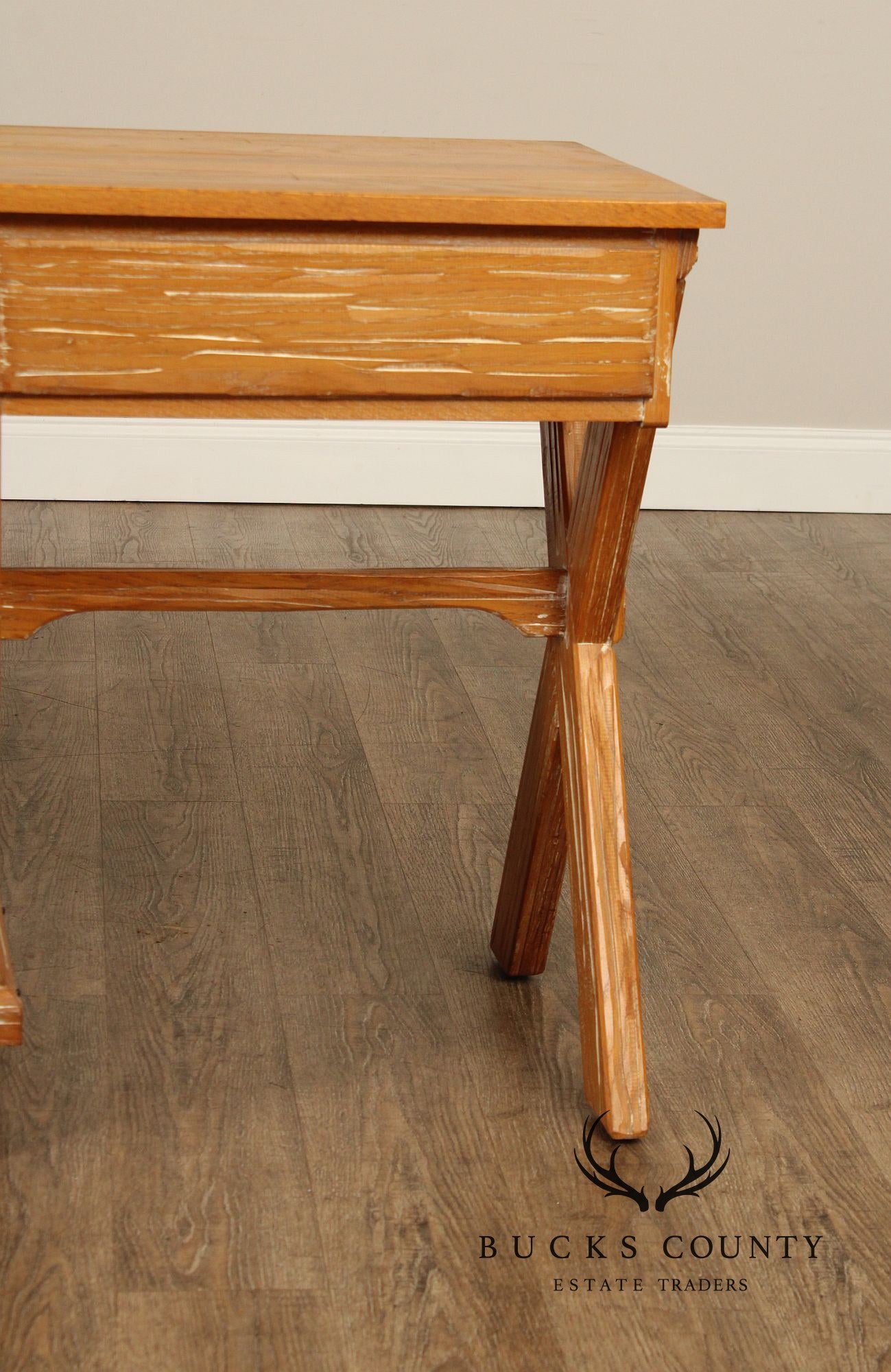 Brandt Ranch Oak Writing Desk and Chair