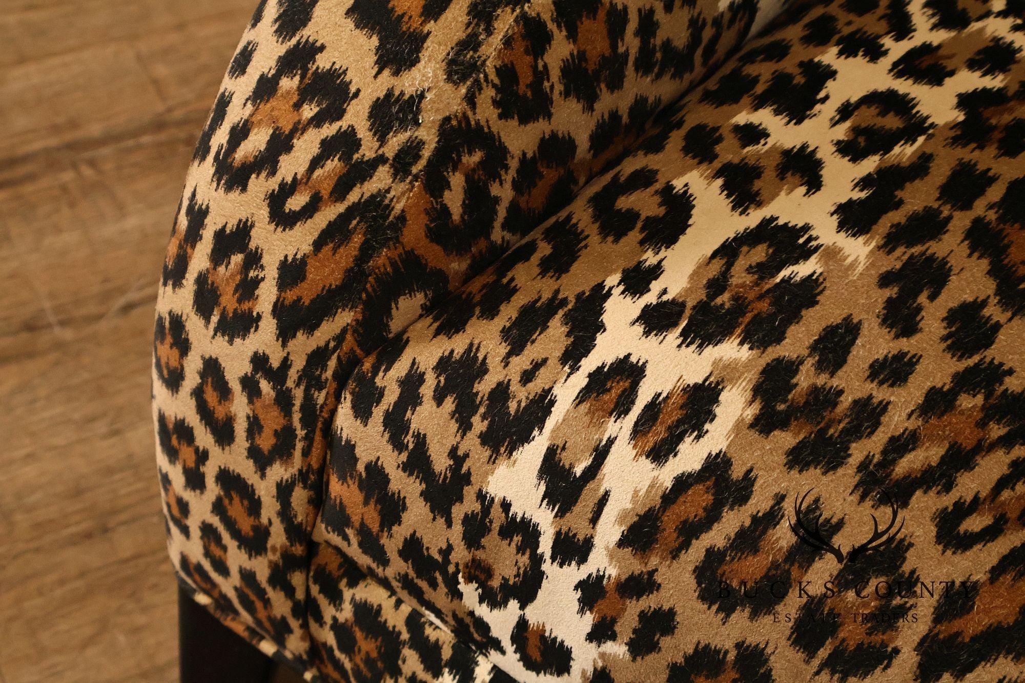 Art Deco Style Leopard Print Armchair