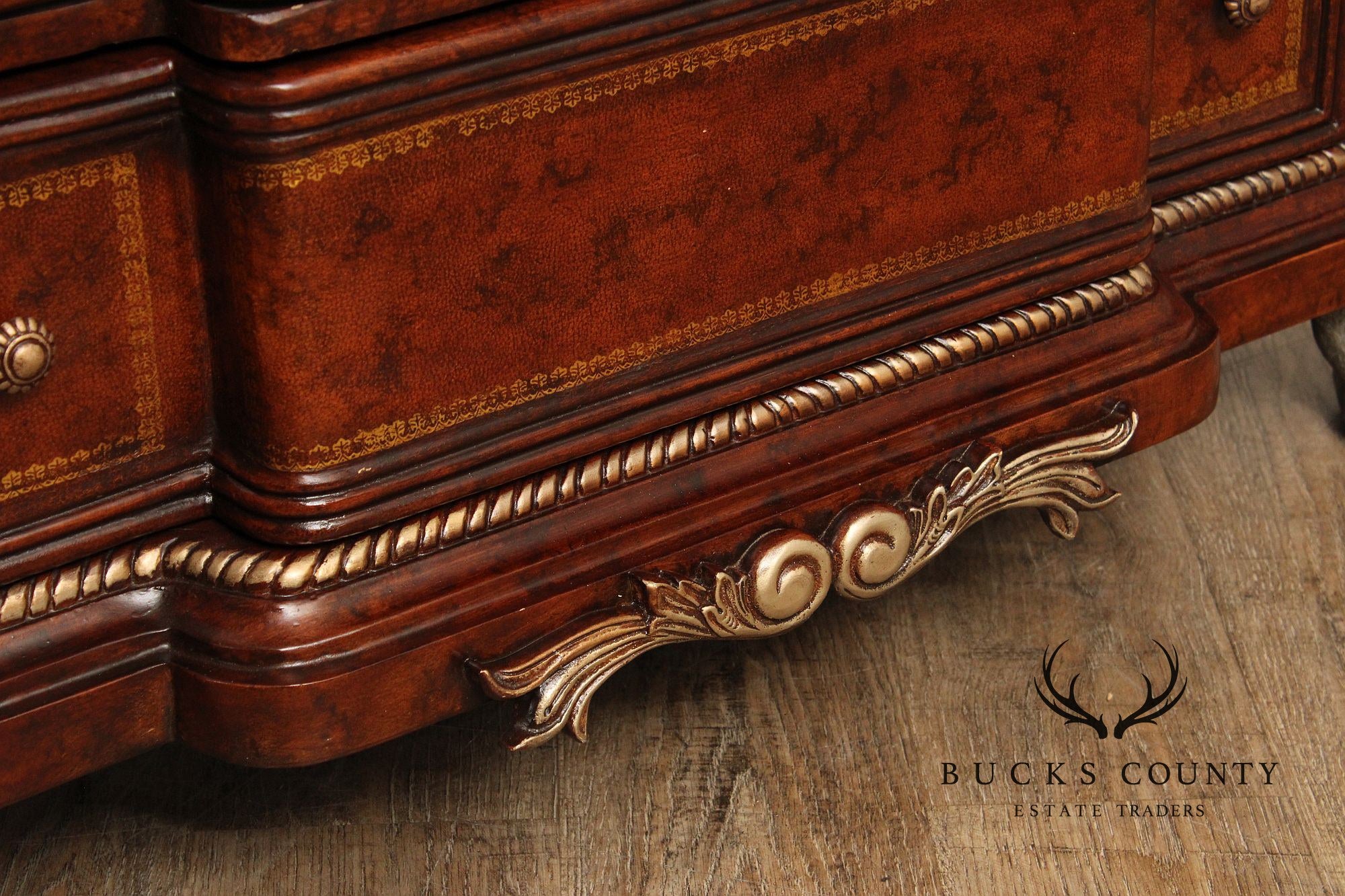 Collezione Europa Leather Wrapped Chest of Drawers
