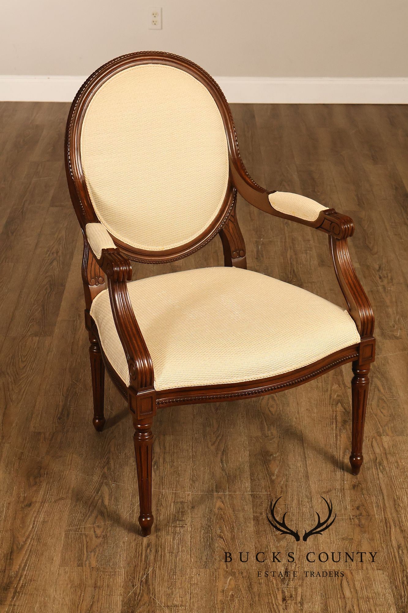 Louis XVI Style Set Of 16 Oval Back Dining Chairs