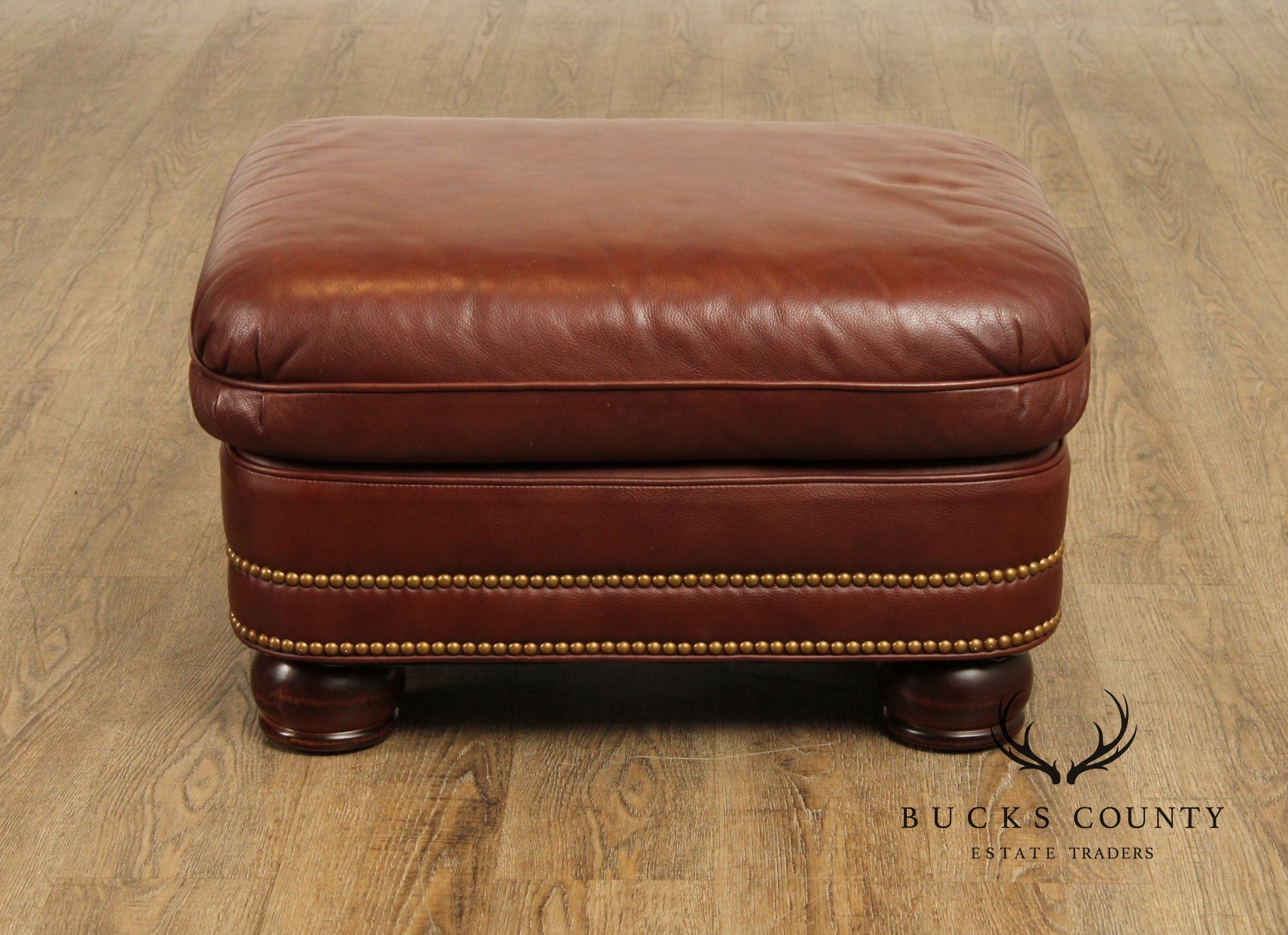 Hancock & Moore 'Austin' Leather Armchair and Ottoman