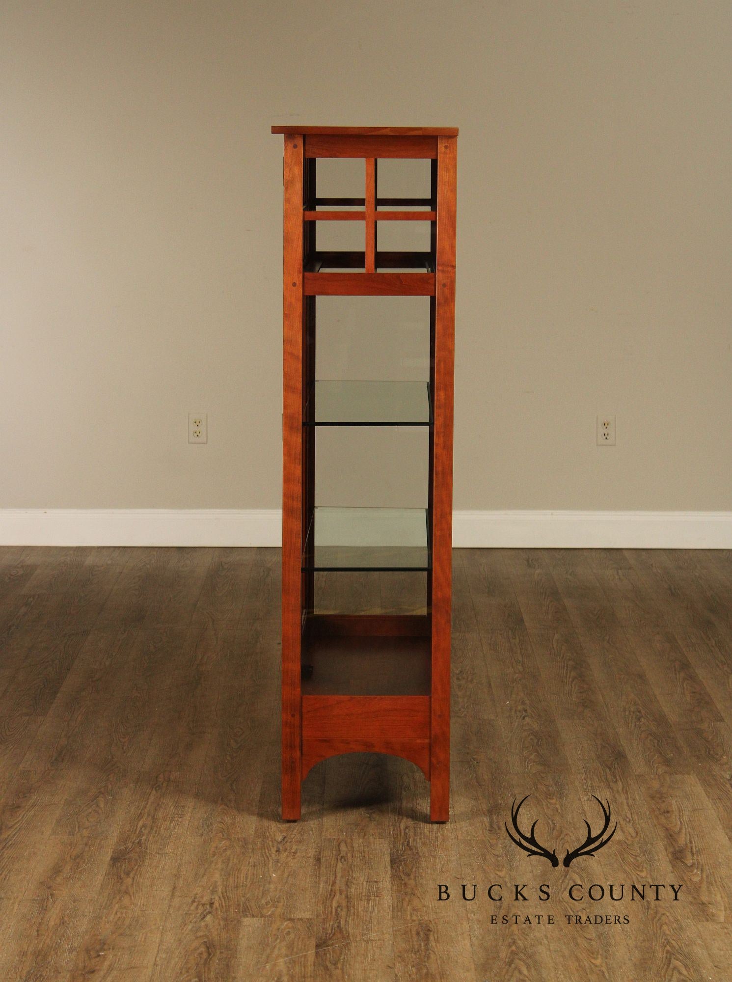 Stickley Mission Collection Cherry Two Door Display Cabinet
