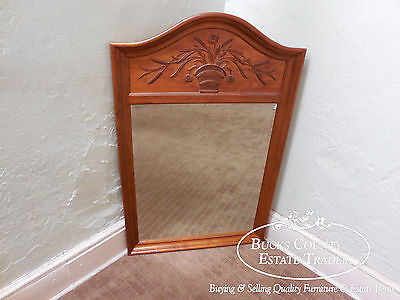 Ethan Allen Country French Carved Trumeau Mirror