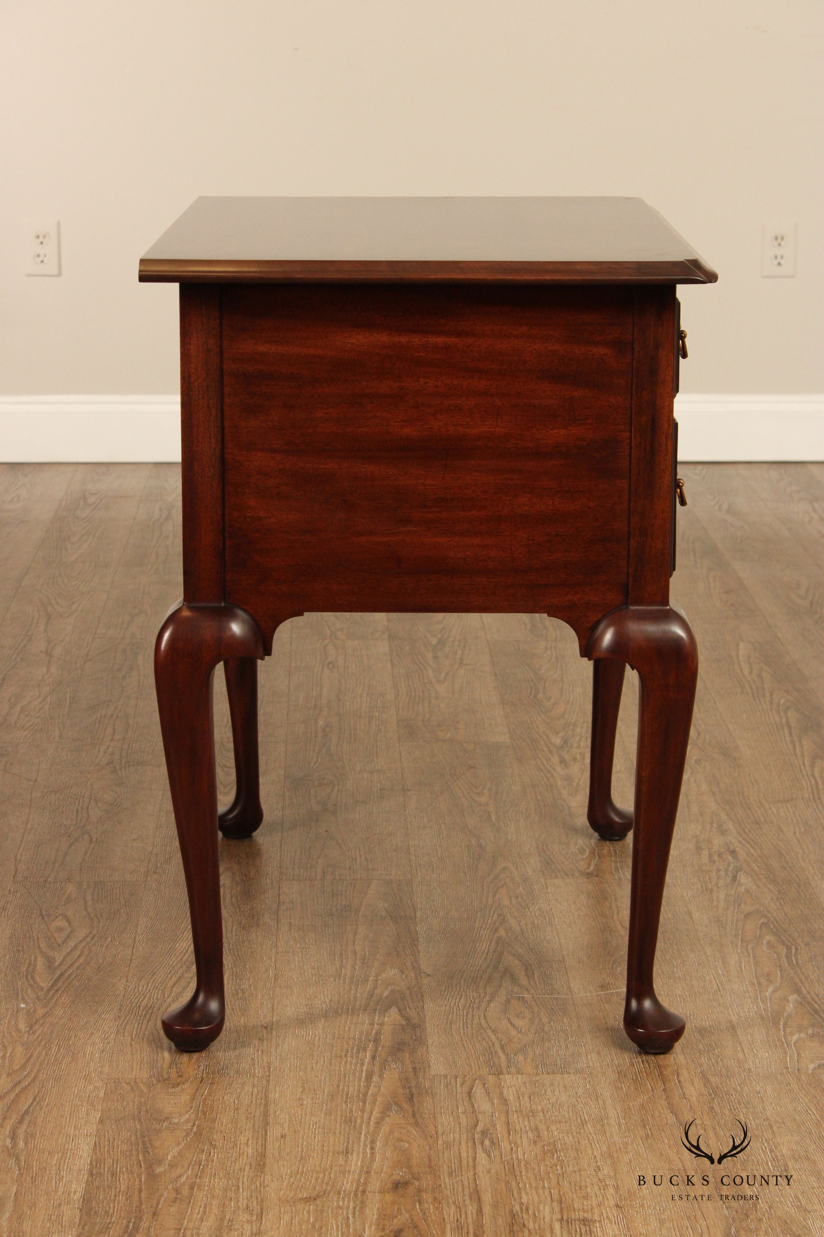 Henkel Harris Queen Anne Style Mahogany Lowboy