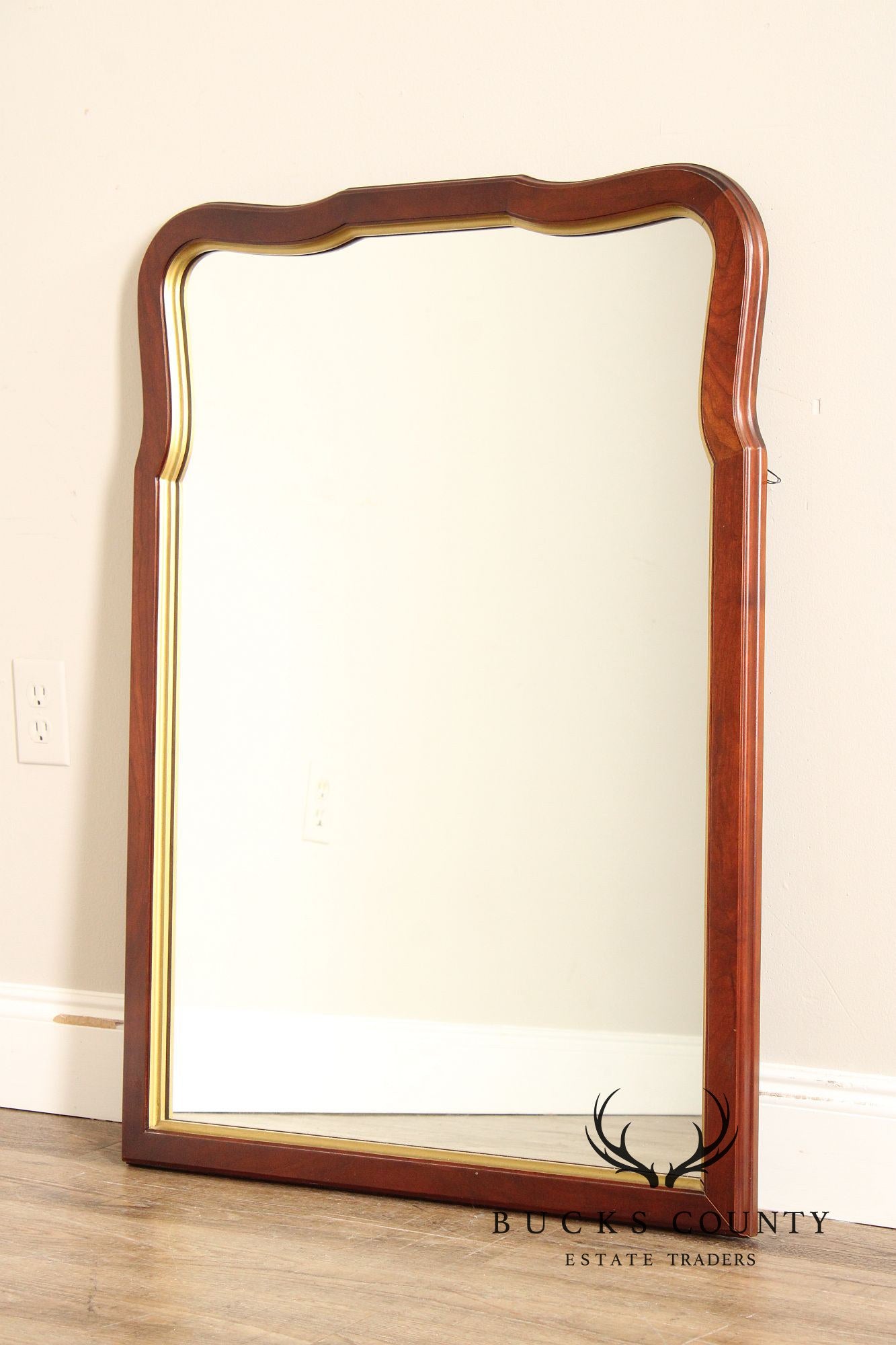 Statton Traditional Cherry and Partial Gilt Wall Mirror