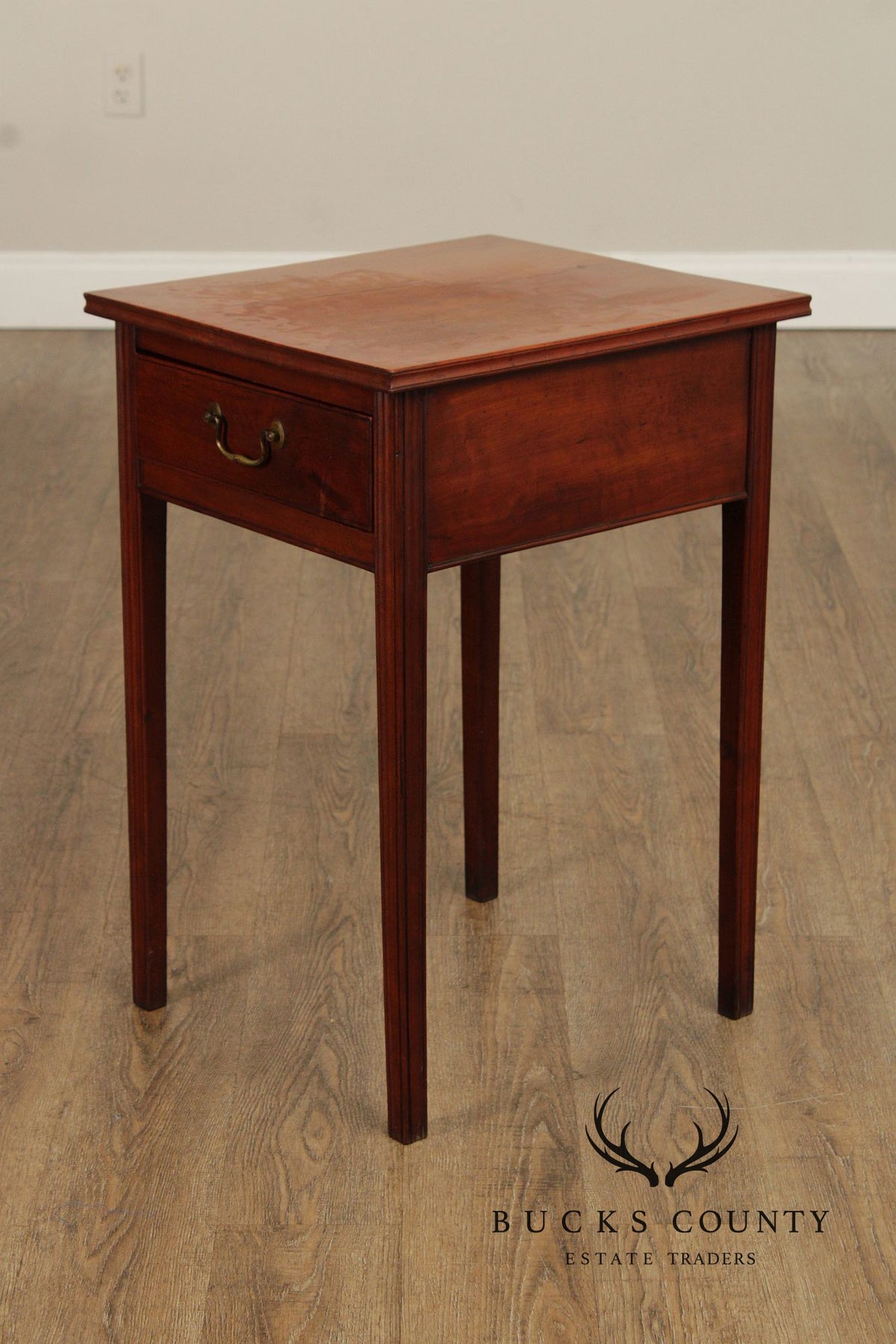 Antique Chippendale Cherry One-Drawer Work Table