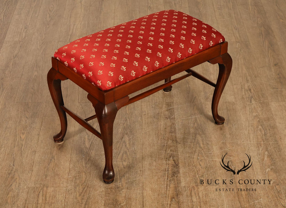 Statesville Chair Company Queen Anne Style Mahogany Bench