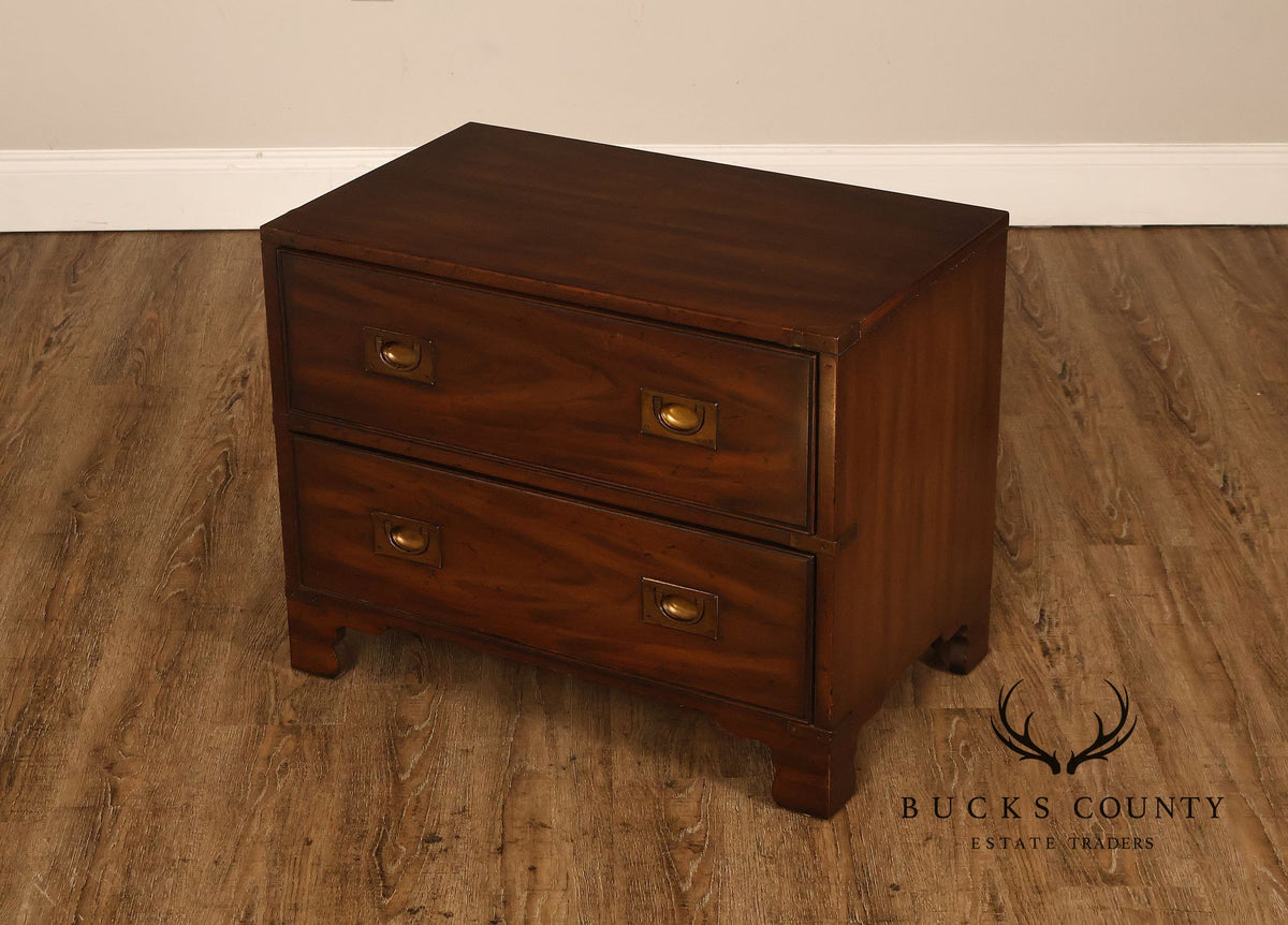 Heritage Campaign Style Walnut Nightstand