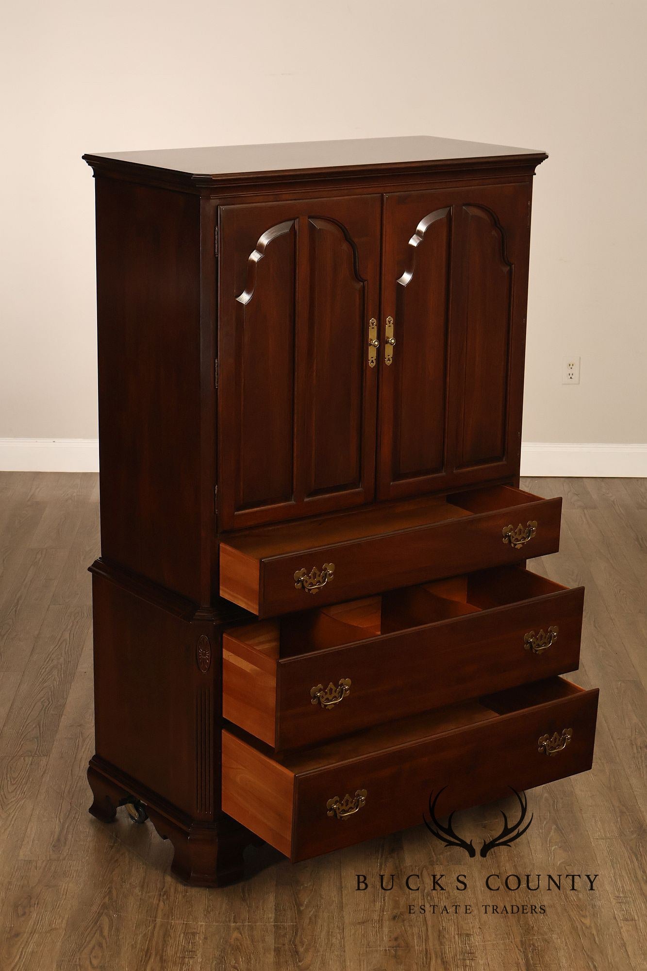 Ethan Allen Georgian Court Cherry Gentleman's Chest Armoire