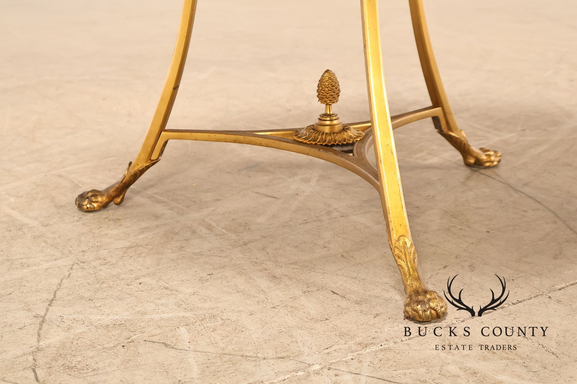 Neoclassical Style Pair of Marble Top Gueridon Side Tables