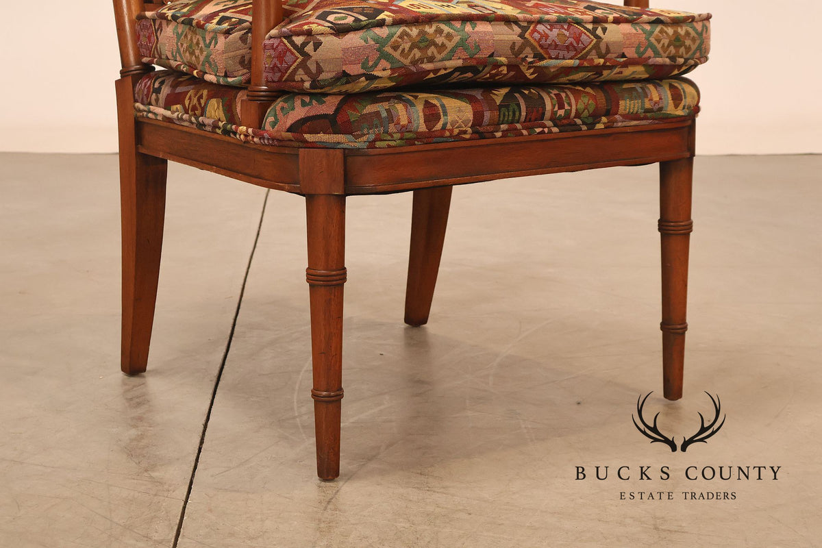 Mid Century Set of Four Cane Back Armchairs