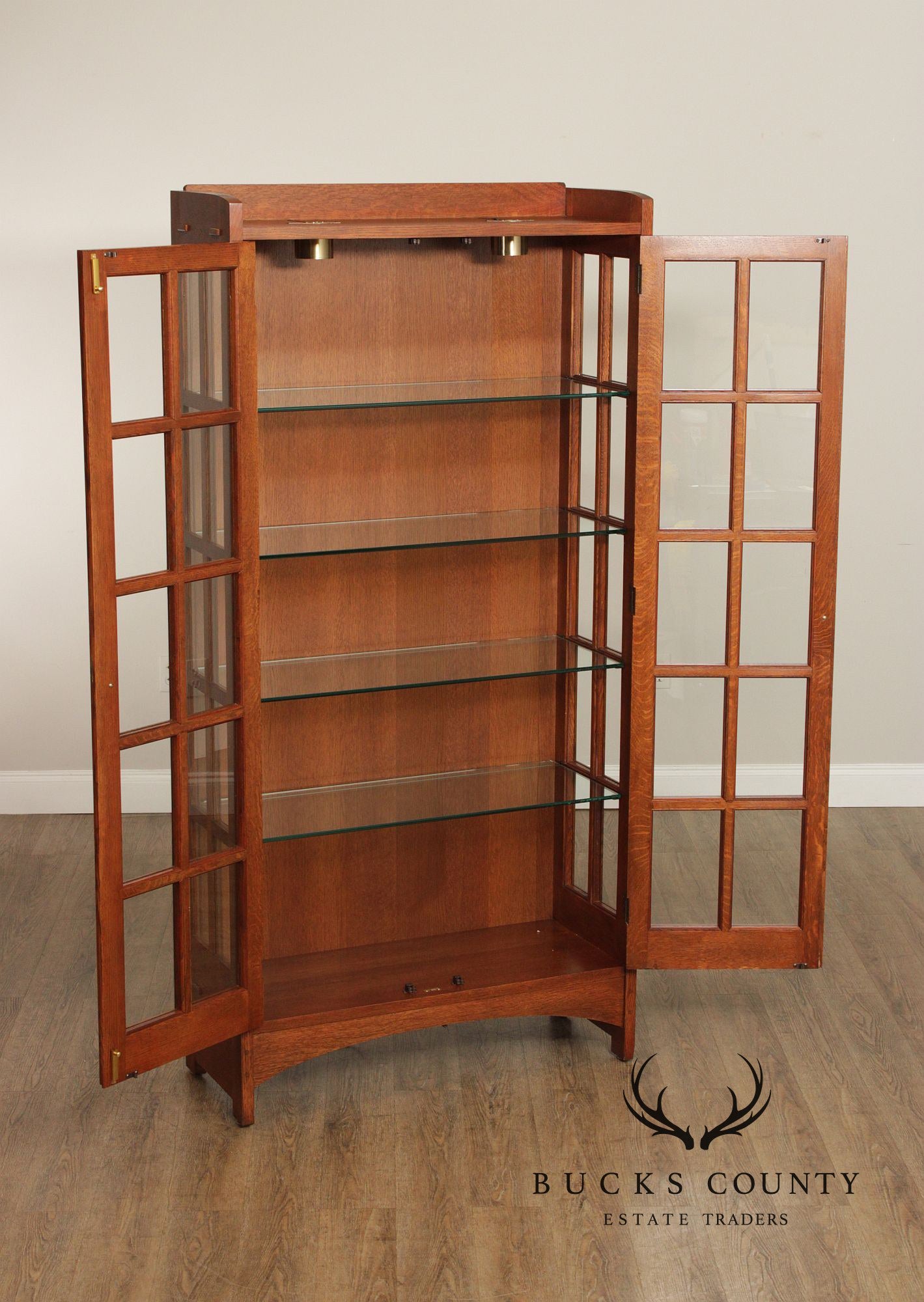 Stickley Mission Collection Oak Display Cabinet