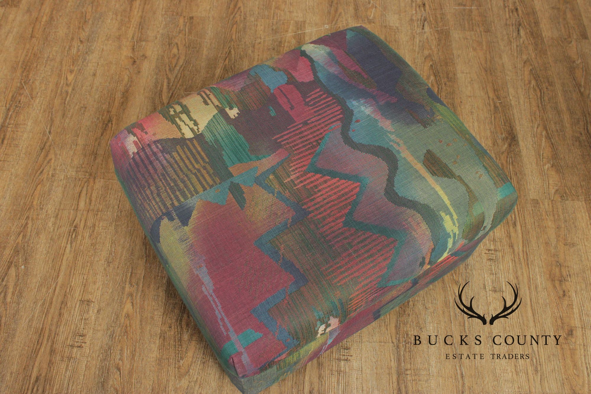 Sherrill Furniture Post Modern Pair of Rolling Ottomans