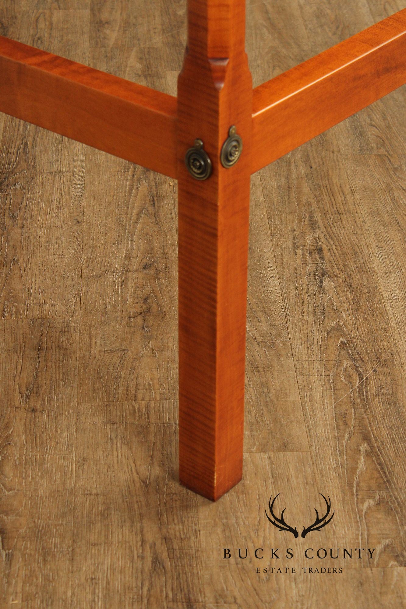 Eldred Wheeler Tiger Maple Queen Size Canopy Poster Bed