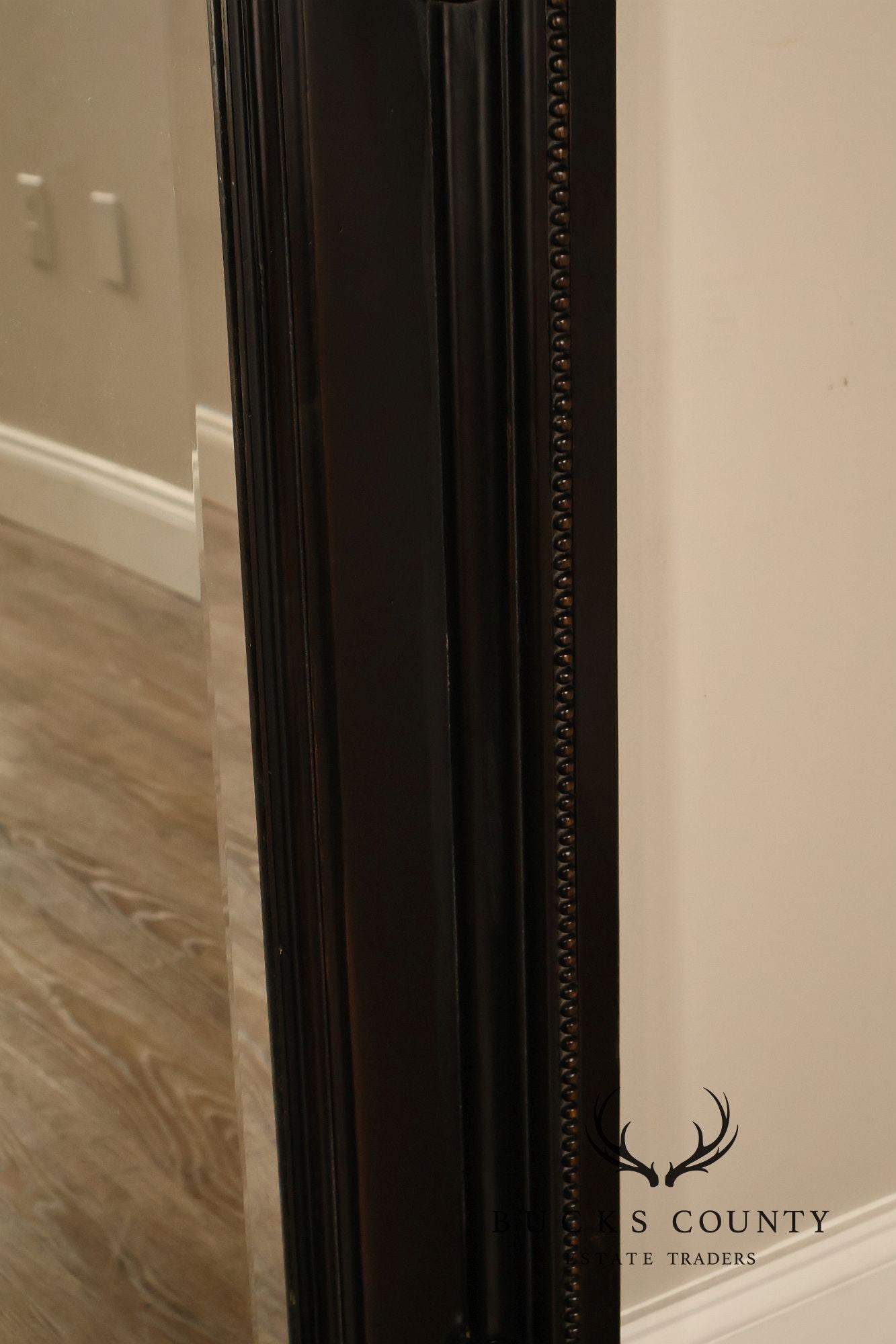 Rococo Style Large Ebonized Leaner Mirror