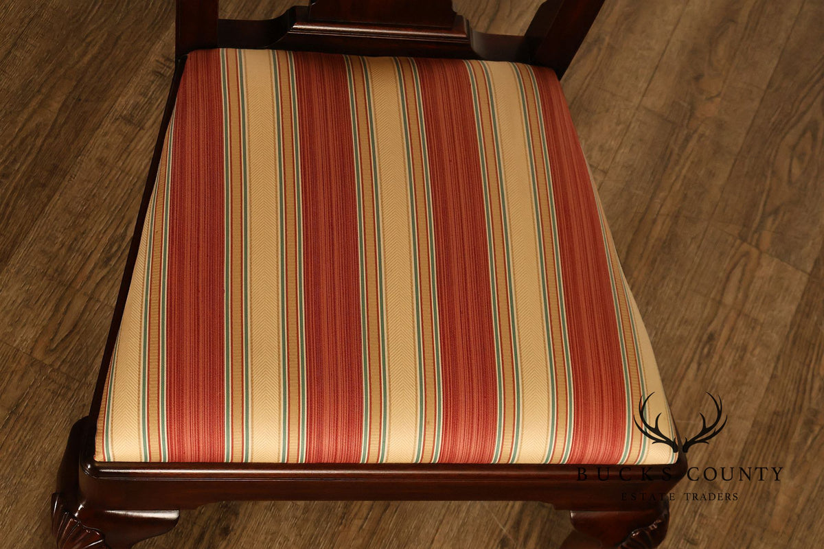 Henkel Harris Set Of Eight Chippendale Mahogany Dining Chairs