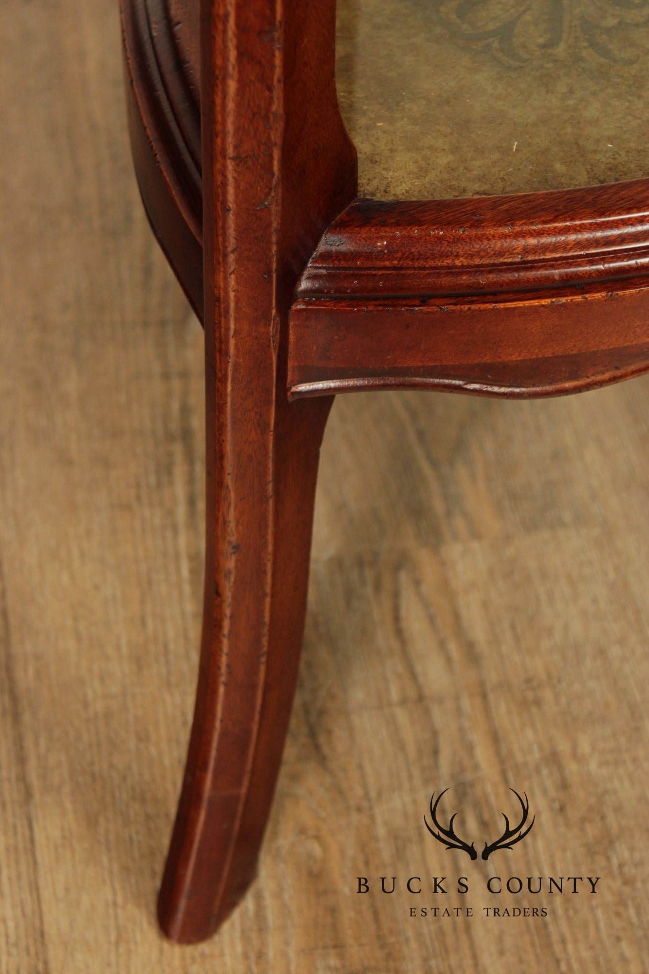 South Cone Regency Style Eglomise Three Tier Etagere Stand