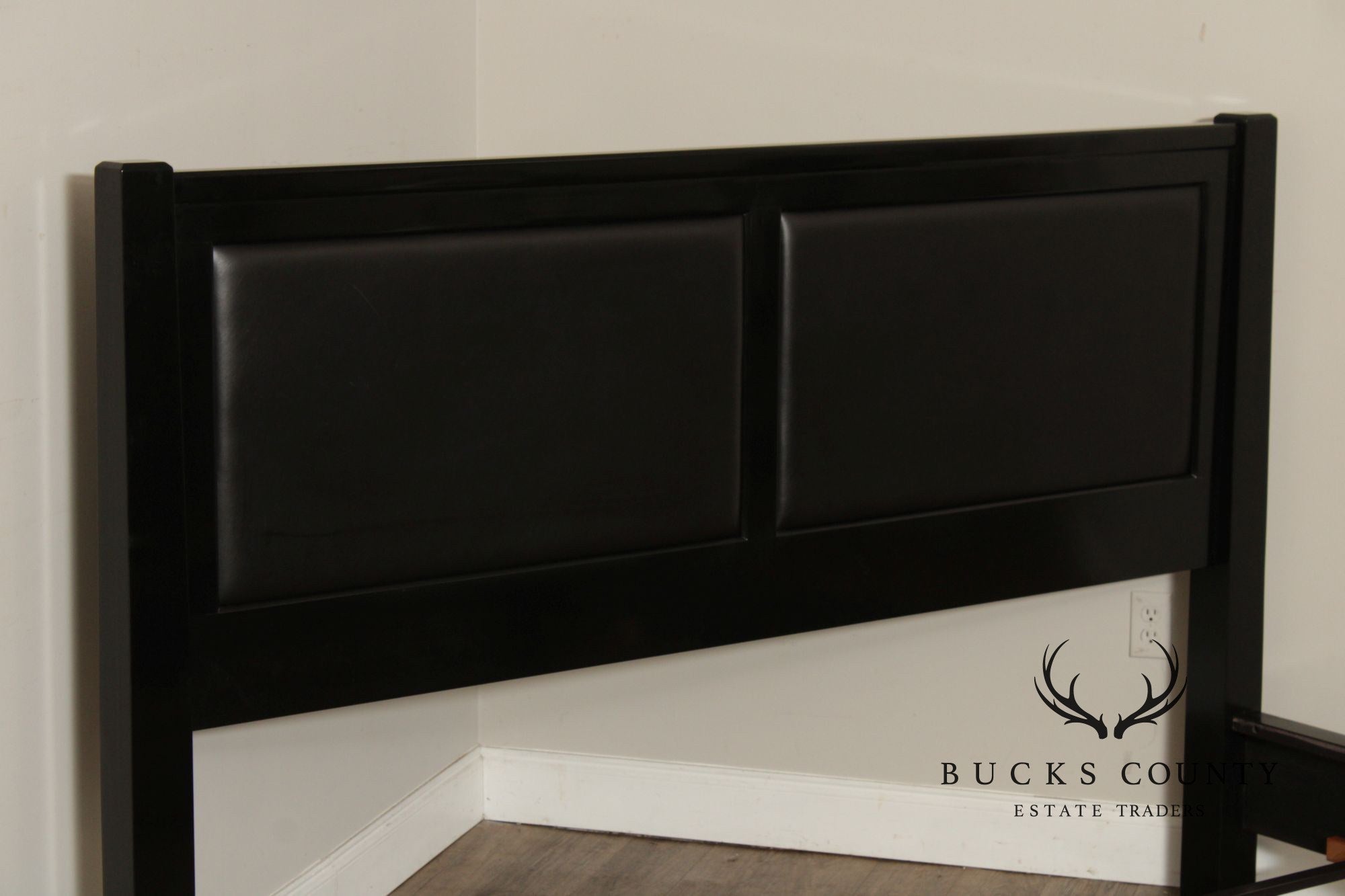 Stickley John Widdicomb Collection Ebonized King Panel Bed