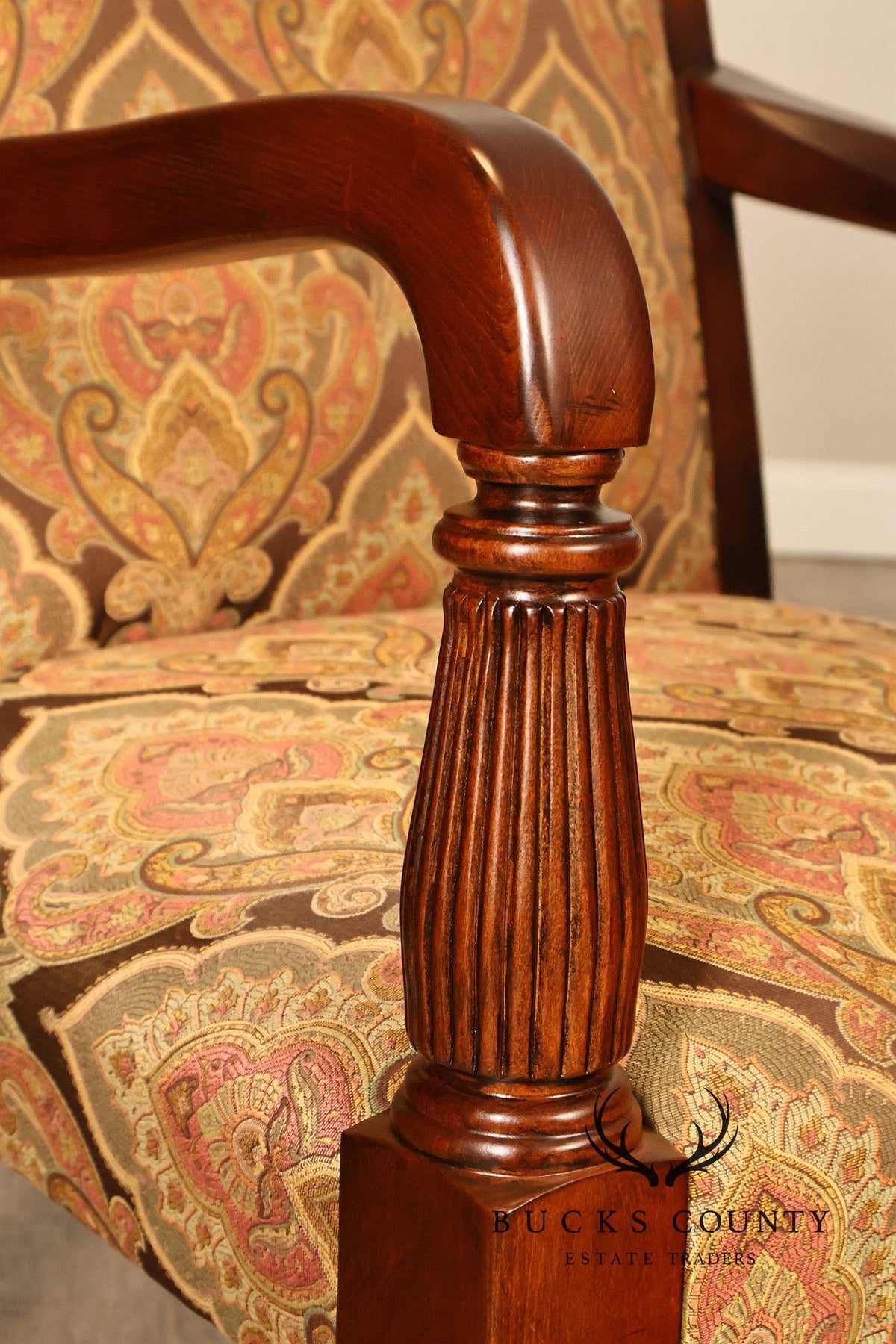 Fairfield Regency Style Pair of Open Armchairs