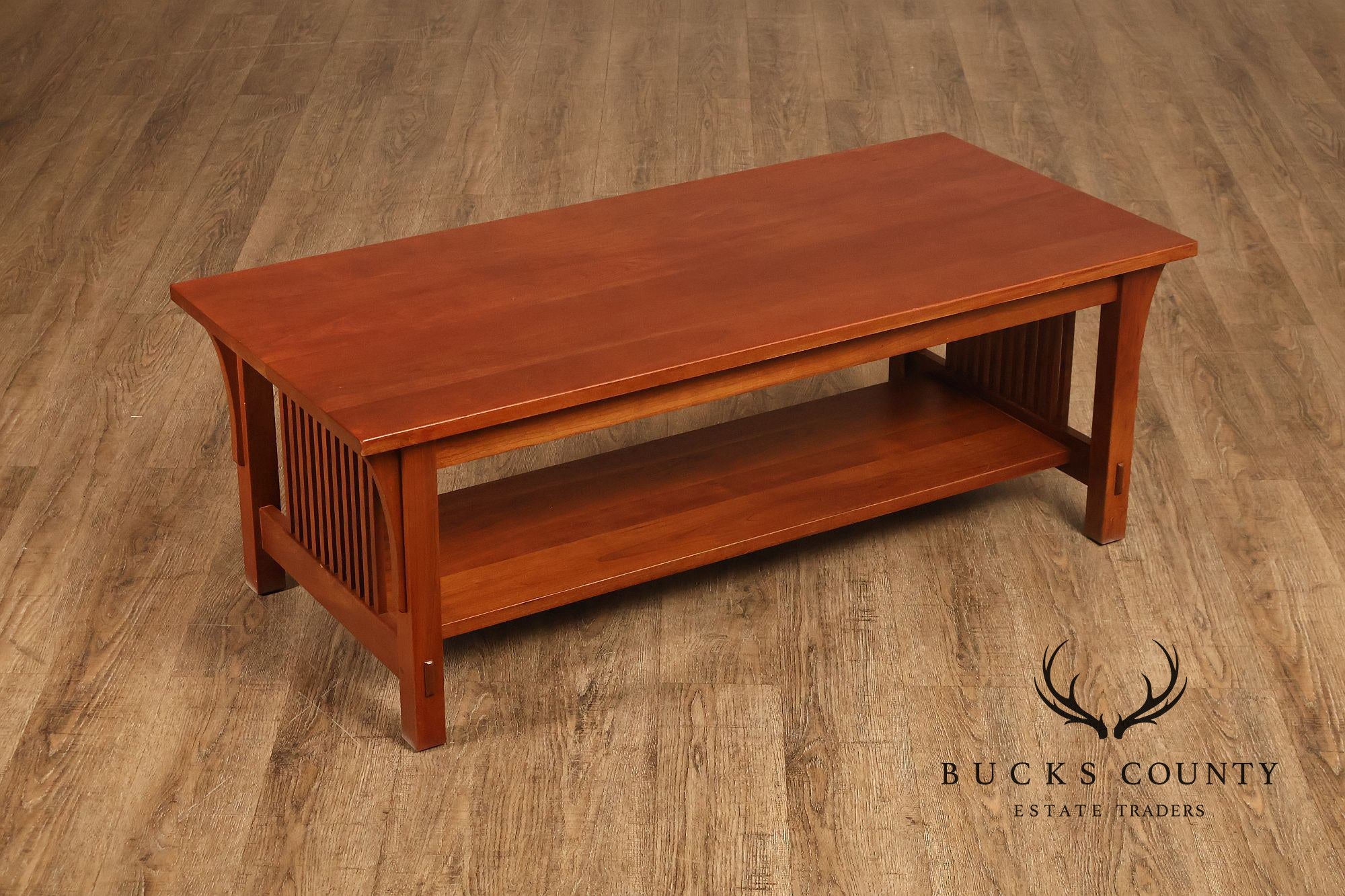 Stickley Mission Collection Cherry Spindle Coffee Table